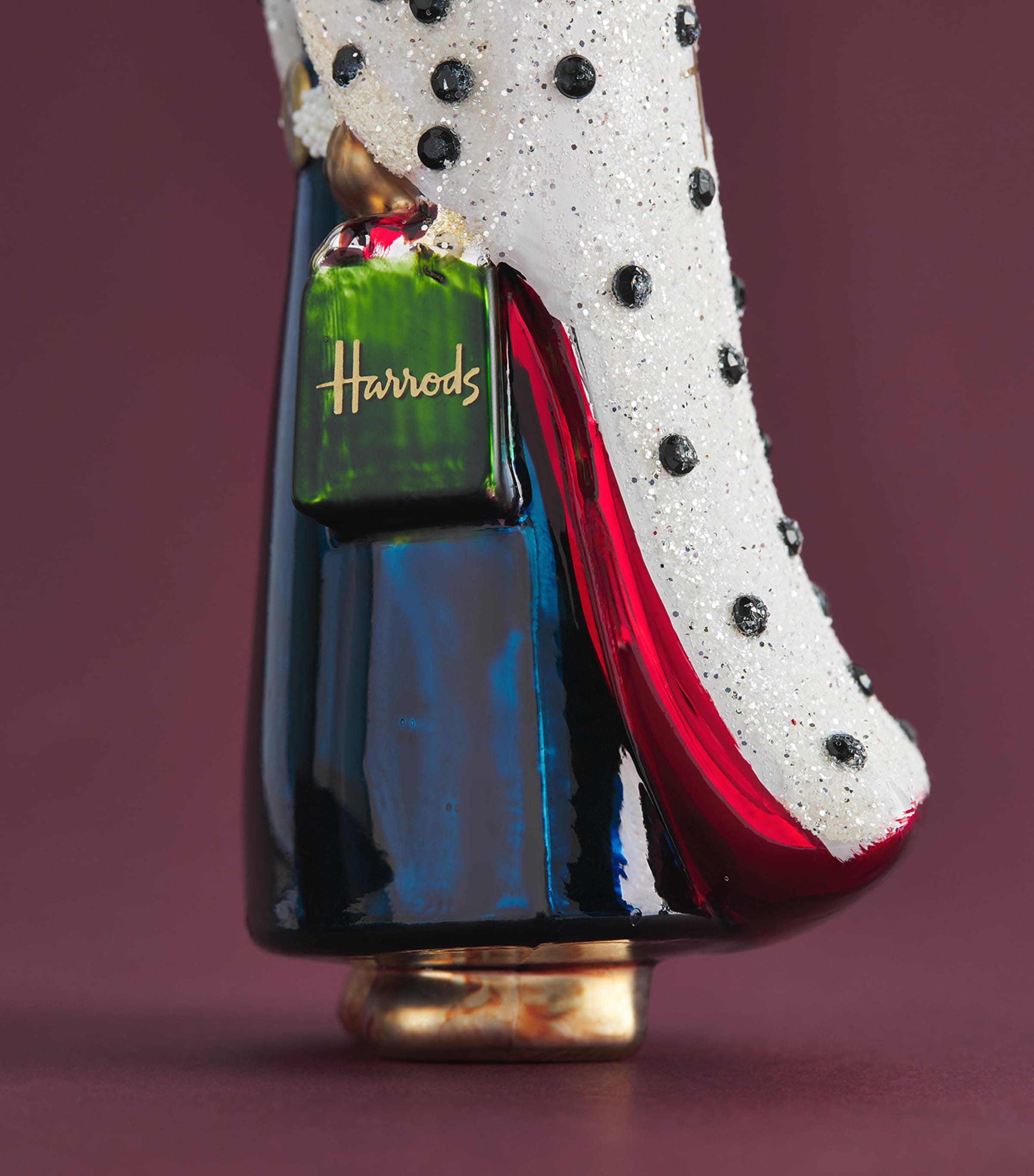Harrods Queen Bear Tree Decoration Brown/red Image 2
