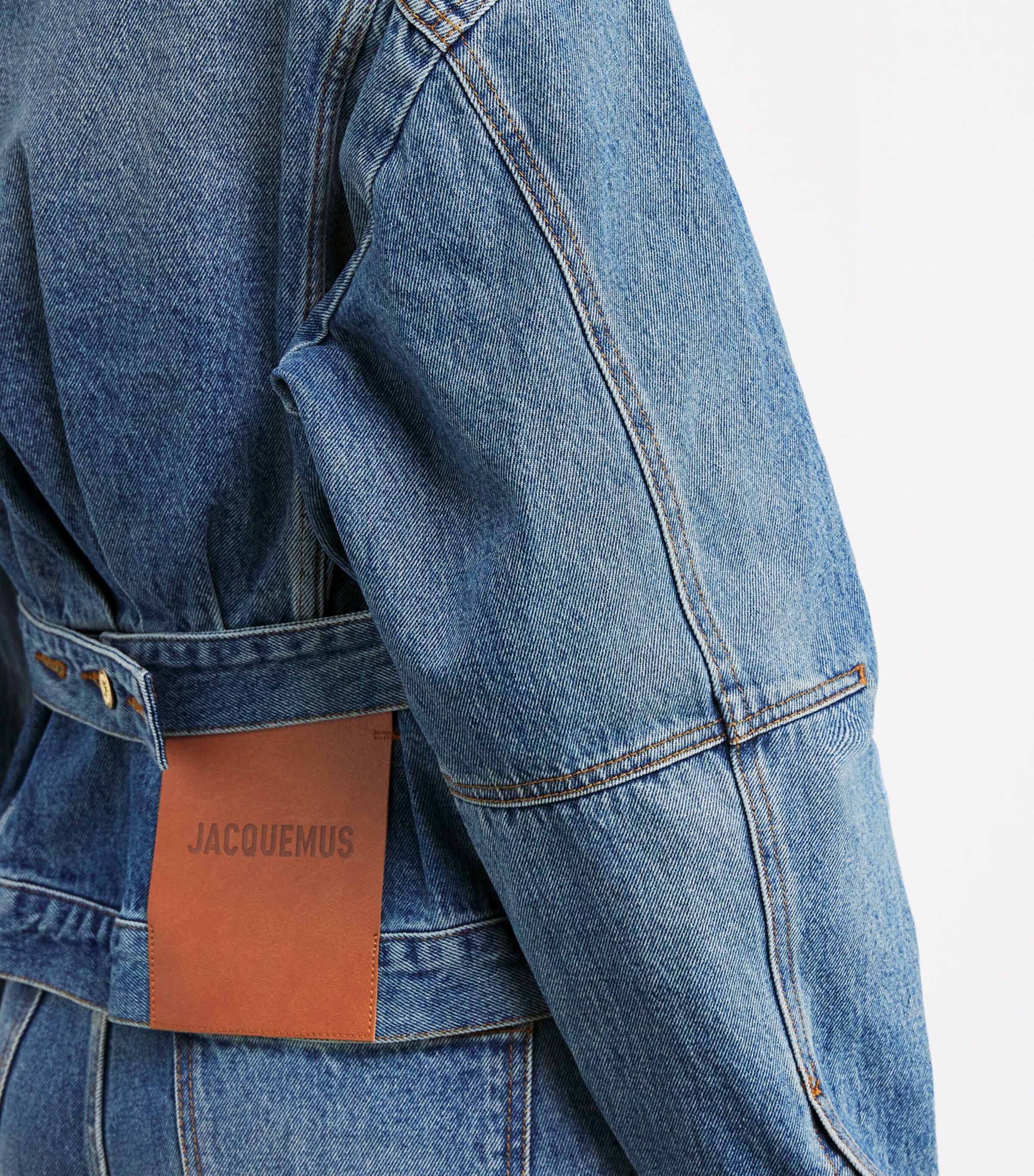 Jacquemus Womens Denim De-Nîmes Jacket Blue/tabac Image 6