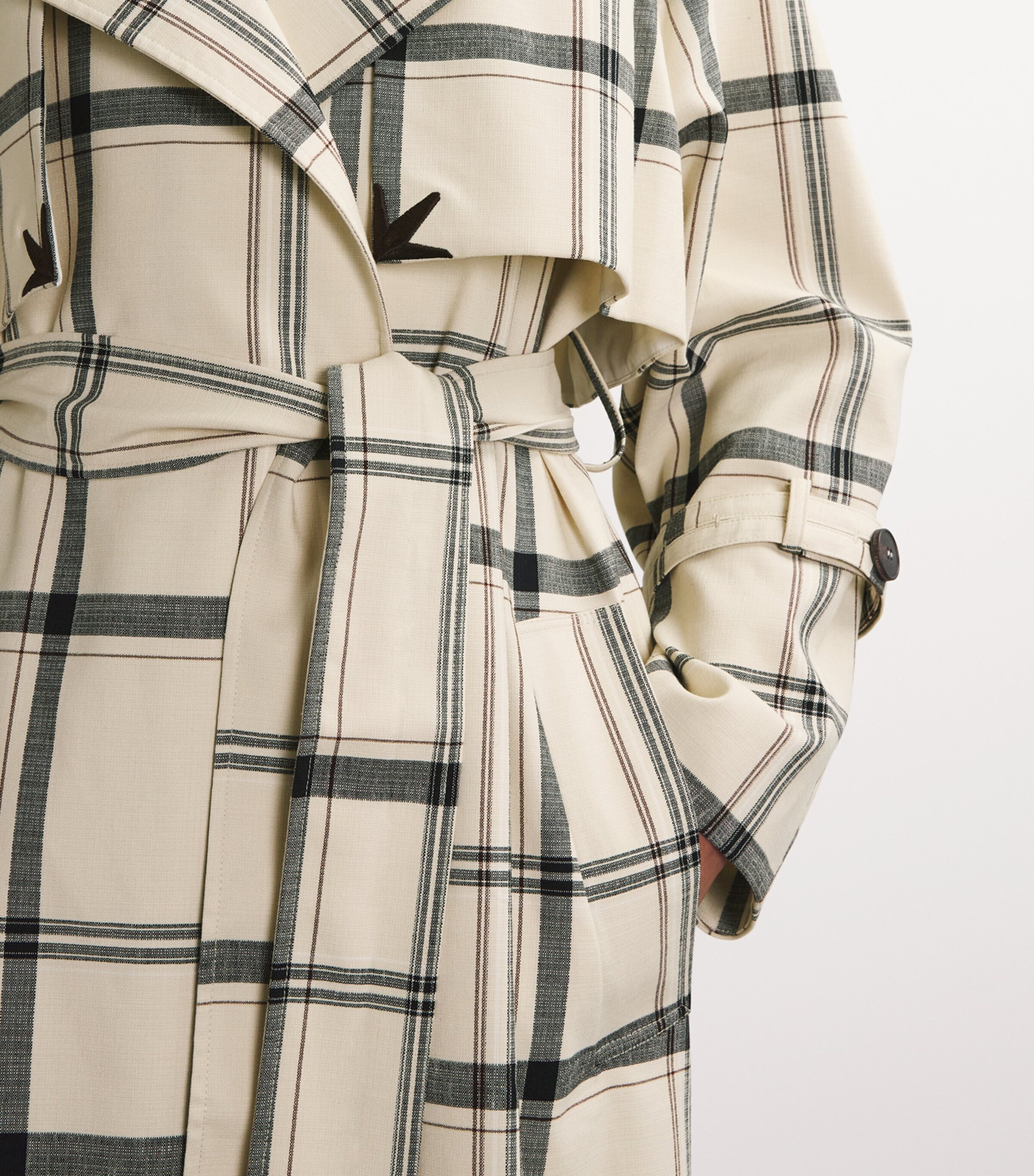 CAMILLA AND MARC Ivory Check Corelia Trench Coat | Harrods US