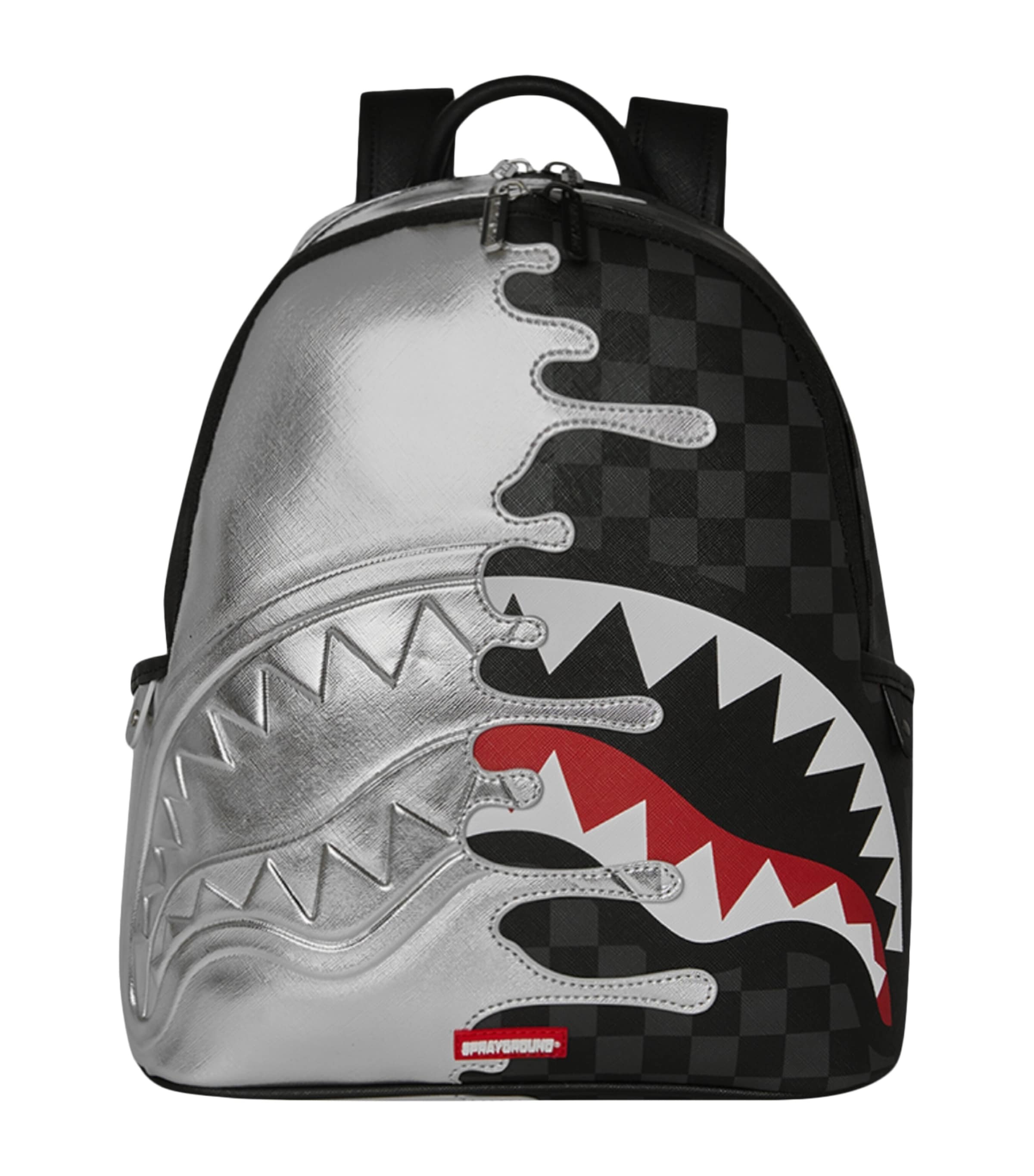 Sprayground Side Drip Savage Backpack Silver Side Drip Image 1
