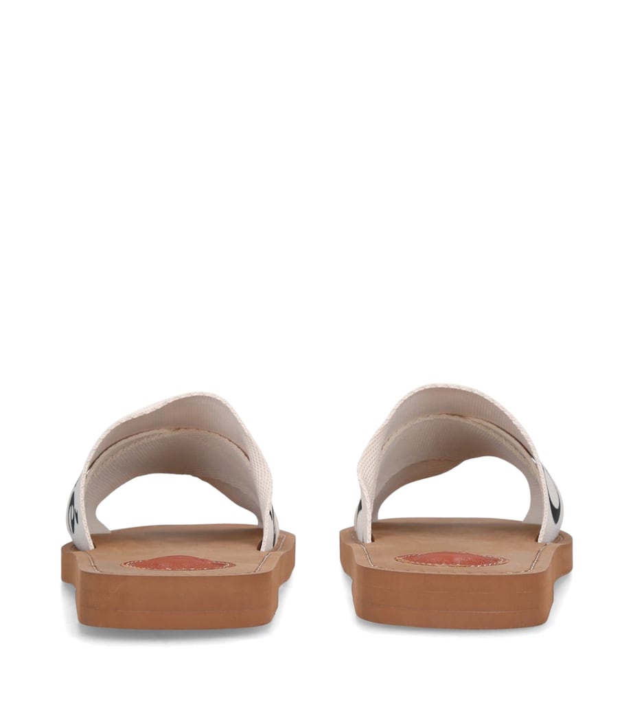 Canvas Jacquard Woody Sandals WHITE Image 2