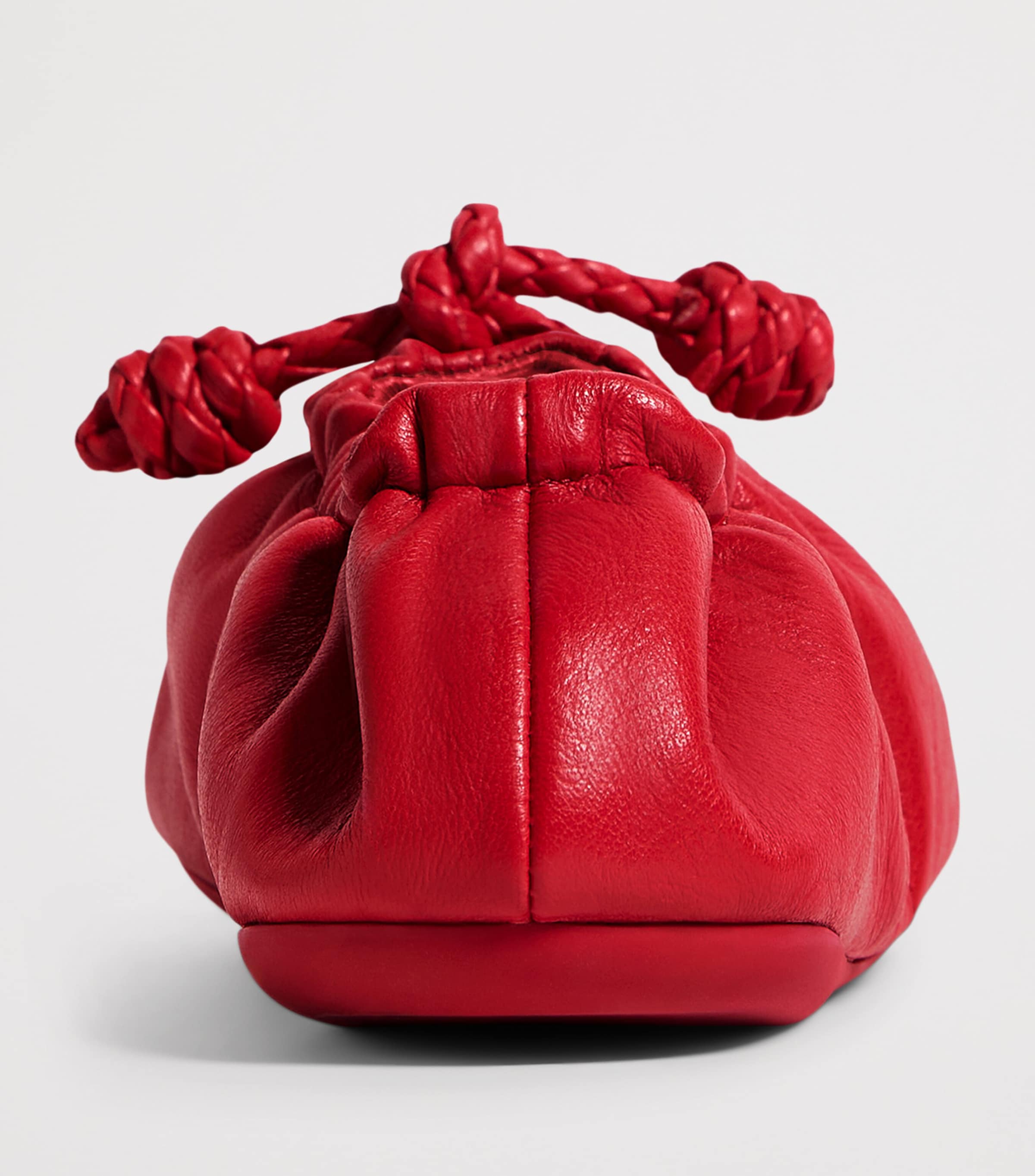 Bottega Veneta Leather Scrunched Ballet Flats Image 4