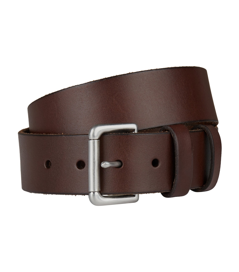 Leather Harness Dress Belt BROWN Image 2