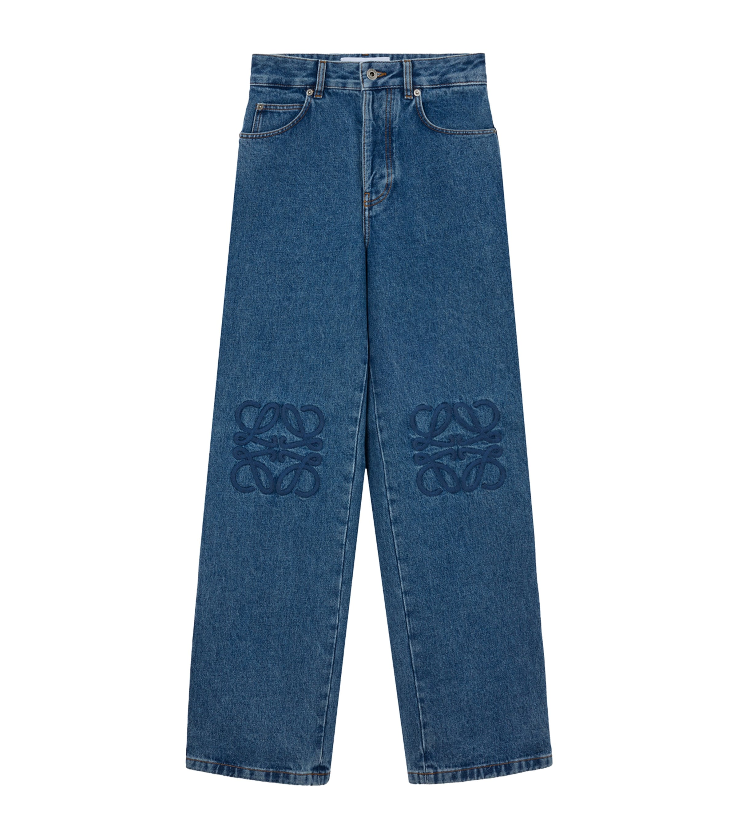 Loewe Anagram Baggy Jeans In Black