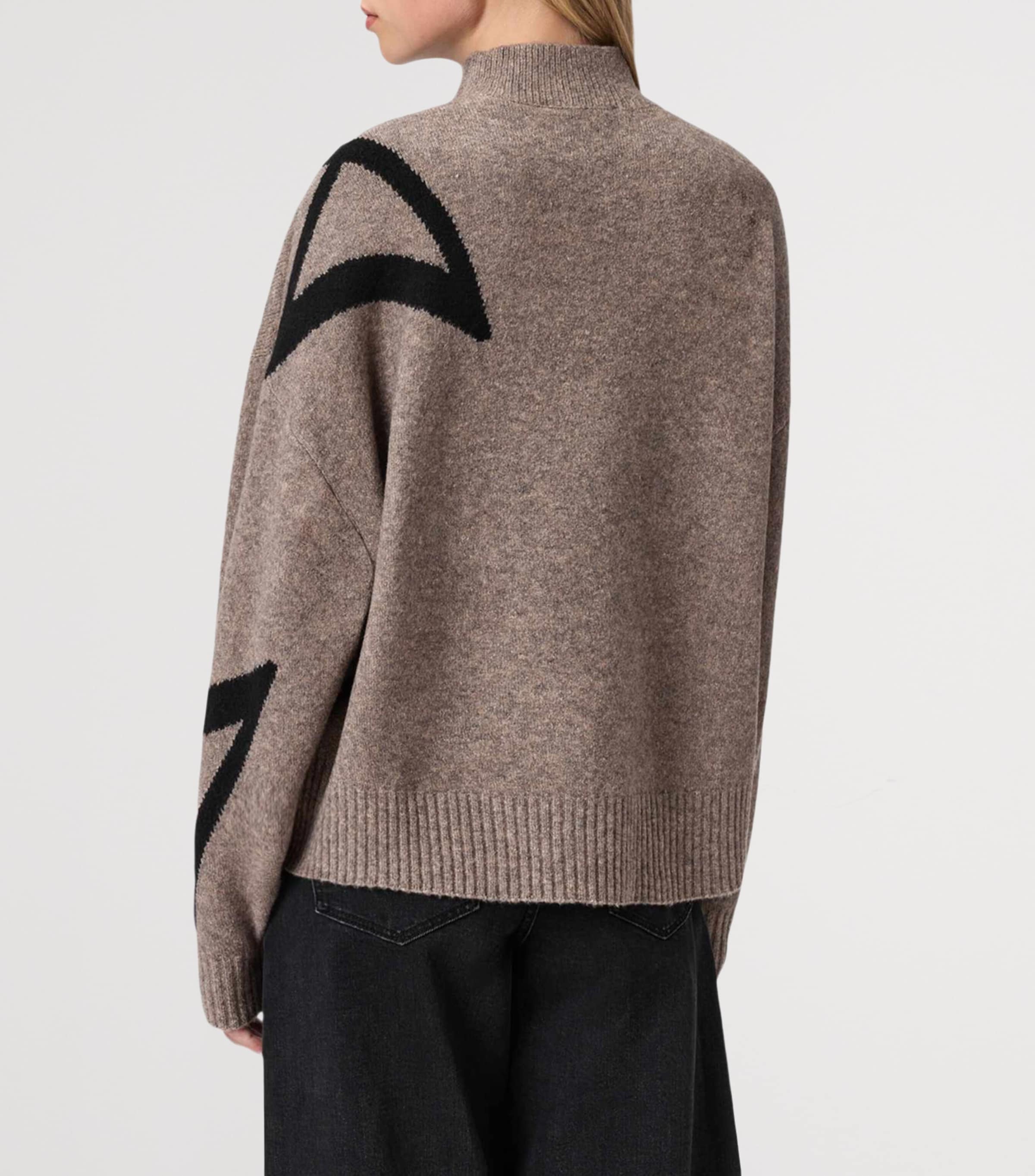 A Star Rollneck Sweater DOE BROWN/BLACK Image 4