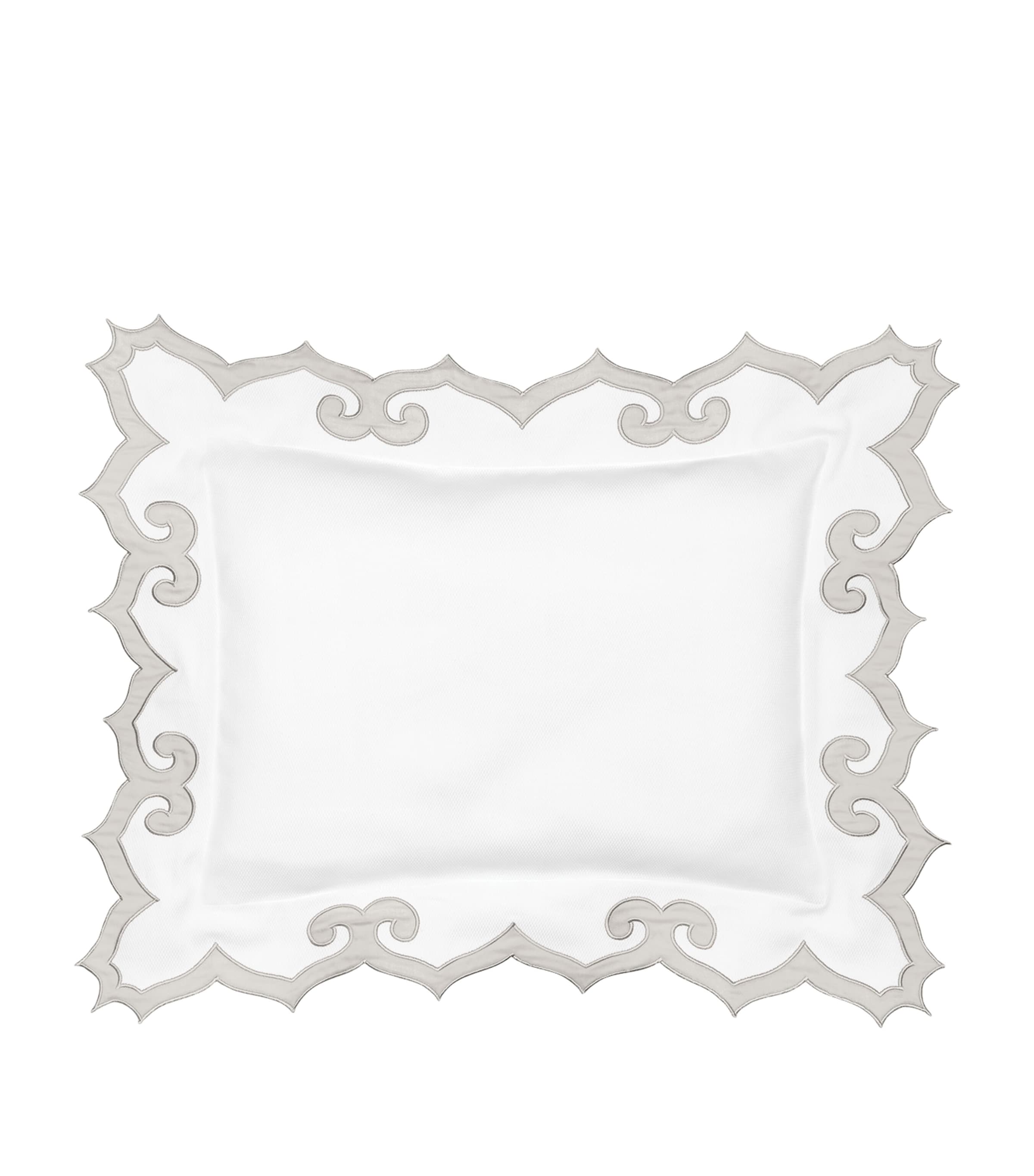 Pratesi Marrakesh Boudoir Sham In Silver