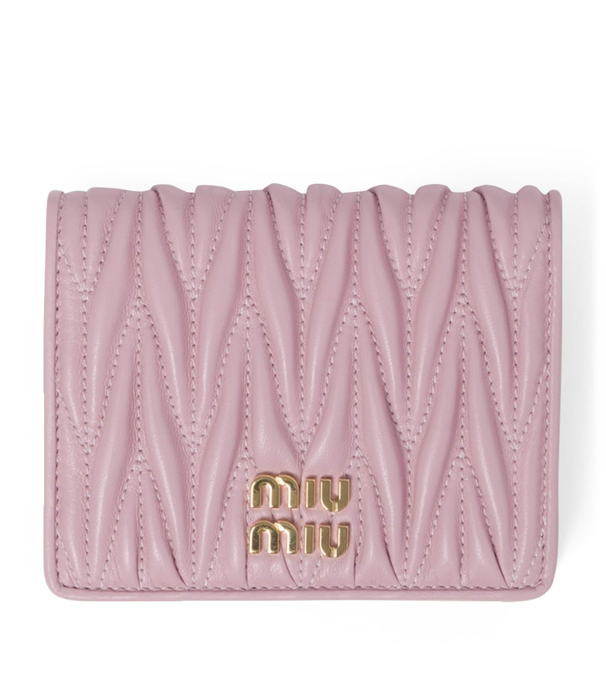 Miu Miu Leather Matelassé Wallet | Harrods UK