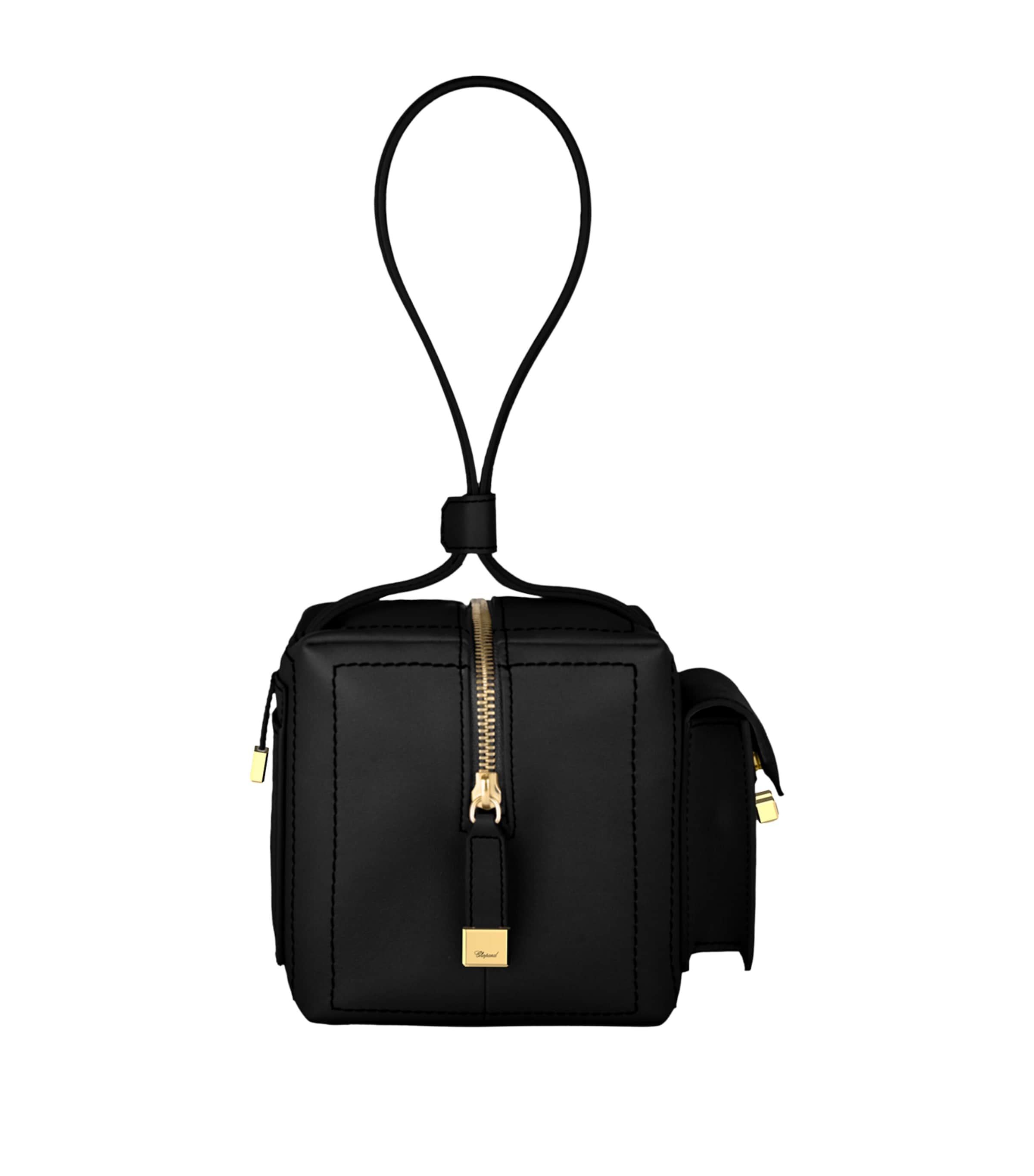 Chopard Mini Leather Ice Cube Top-Handle Bag Black Image 4