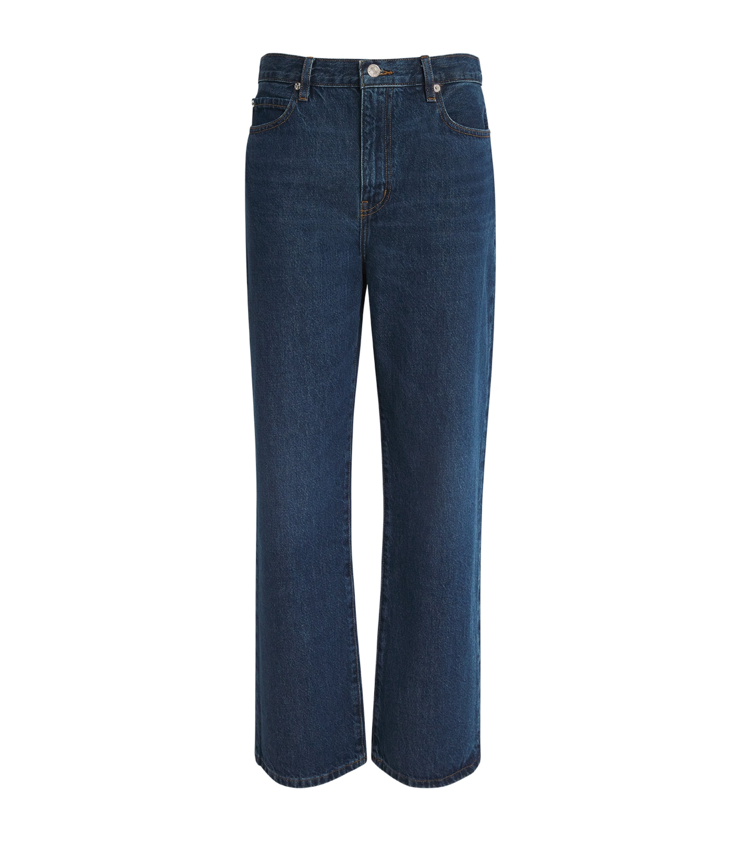 Shop Frame Le Jane Cropped Wide-leg Jeans In Blue