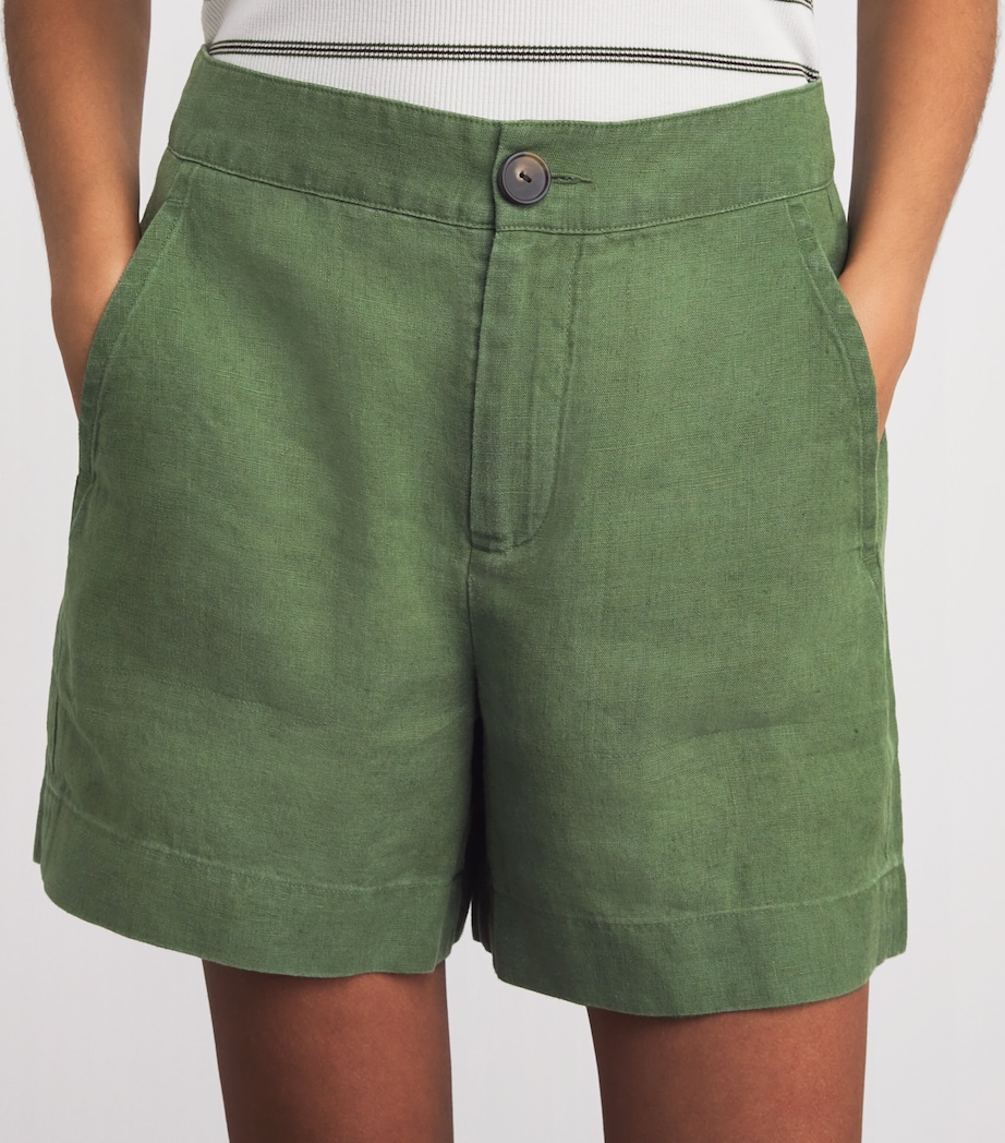 Vince Womens Hemp Bermuda Shorts Herb Image 3