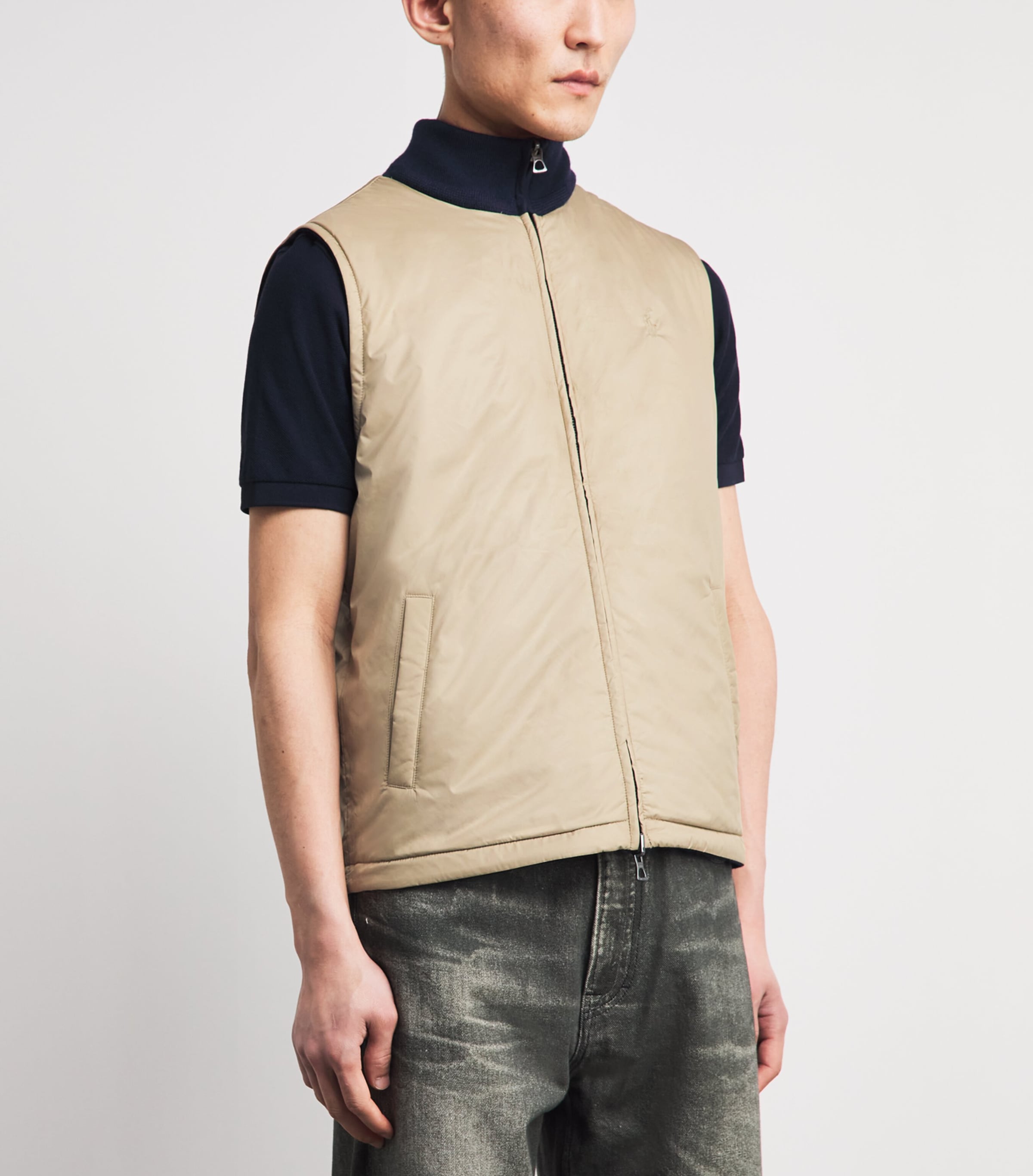 Polo Ralph Lauren Mens Reversible Polo Pony Gilet Navy Combo Image 6