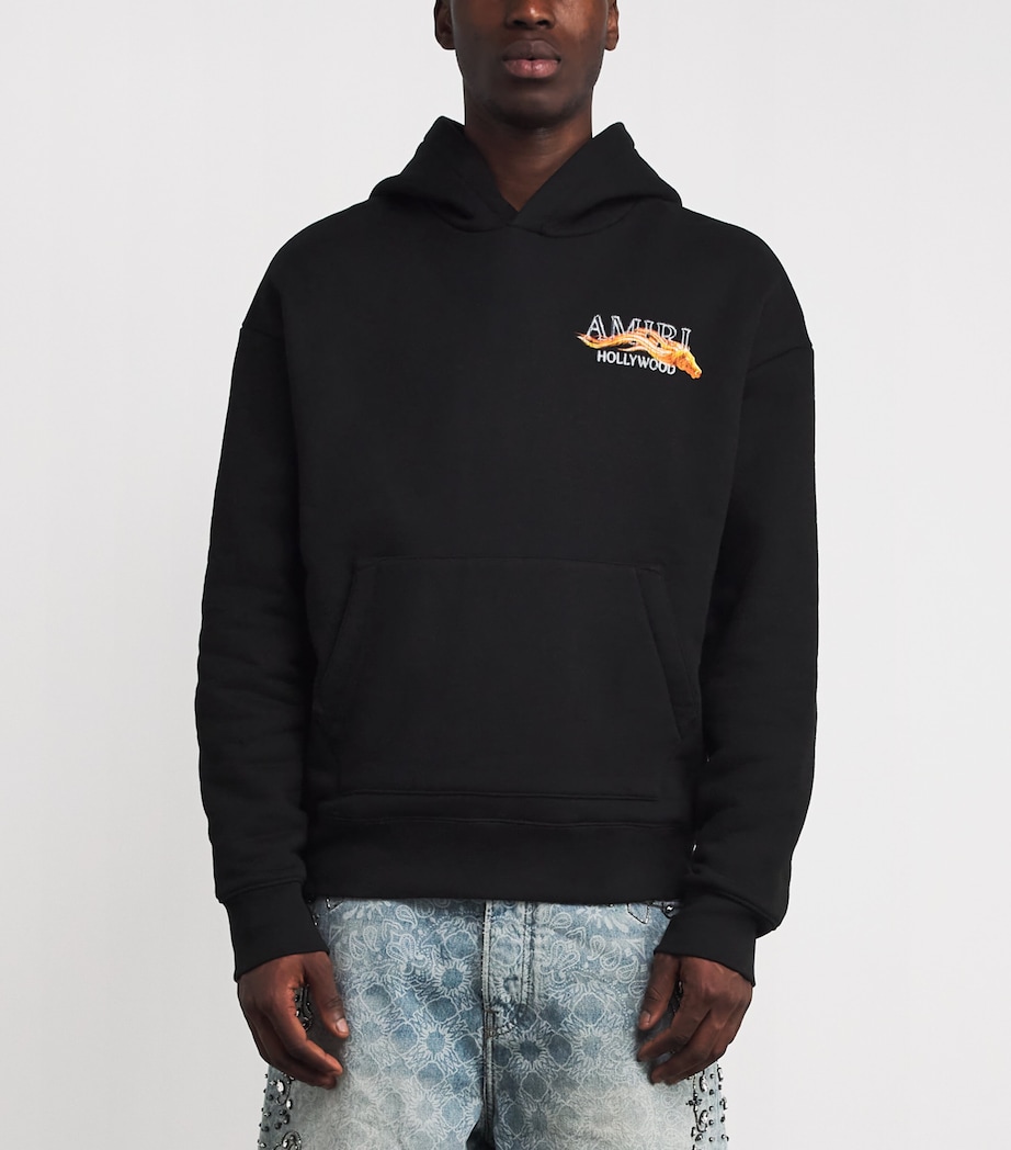 Cotton Hollywood Horse Hoodie BLACK Image 3