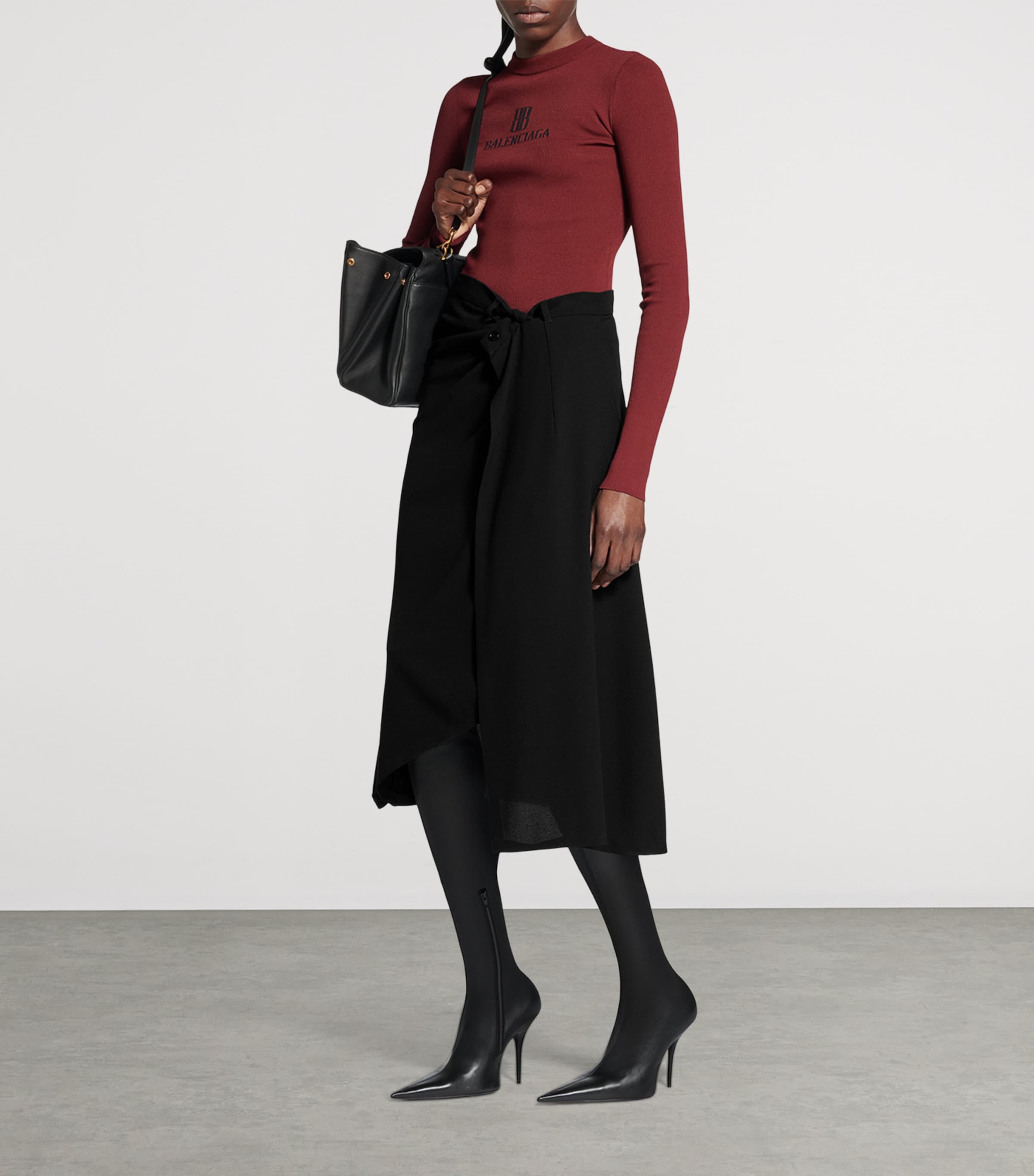 スカート Balenciaga Draped skirt Women's Draped Tailored Skirt in Black | Balenciaga US