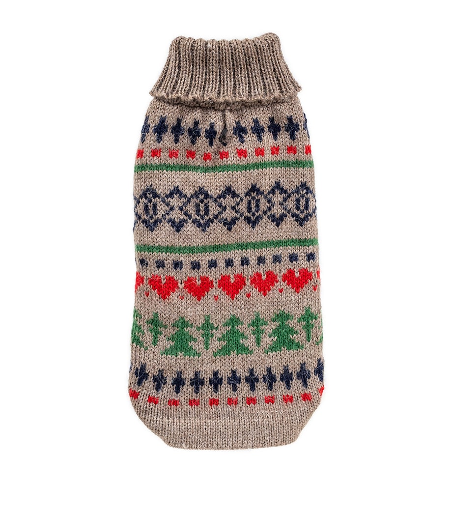 ALQO WASI Alpaca-Blend Dog Sweater (Medium) Taupe Image 1