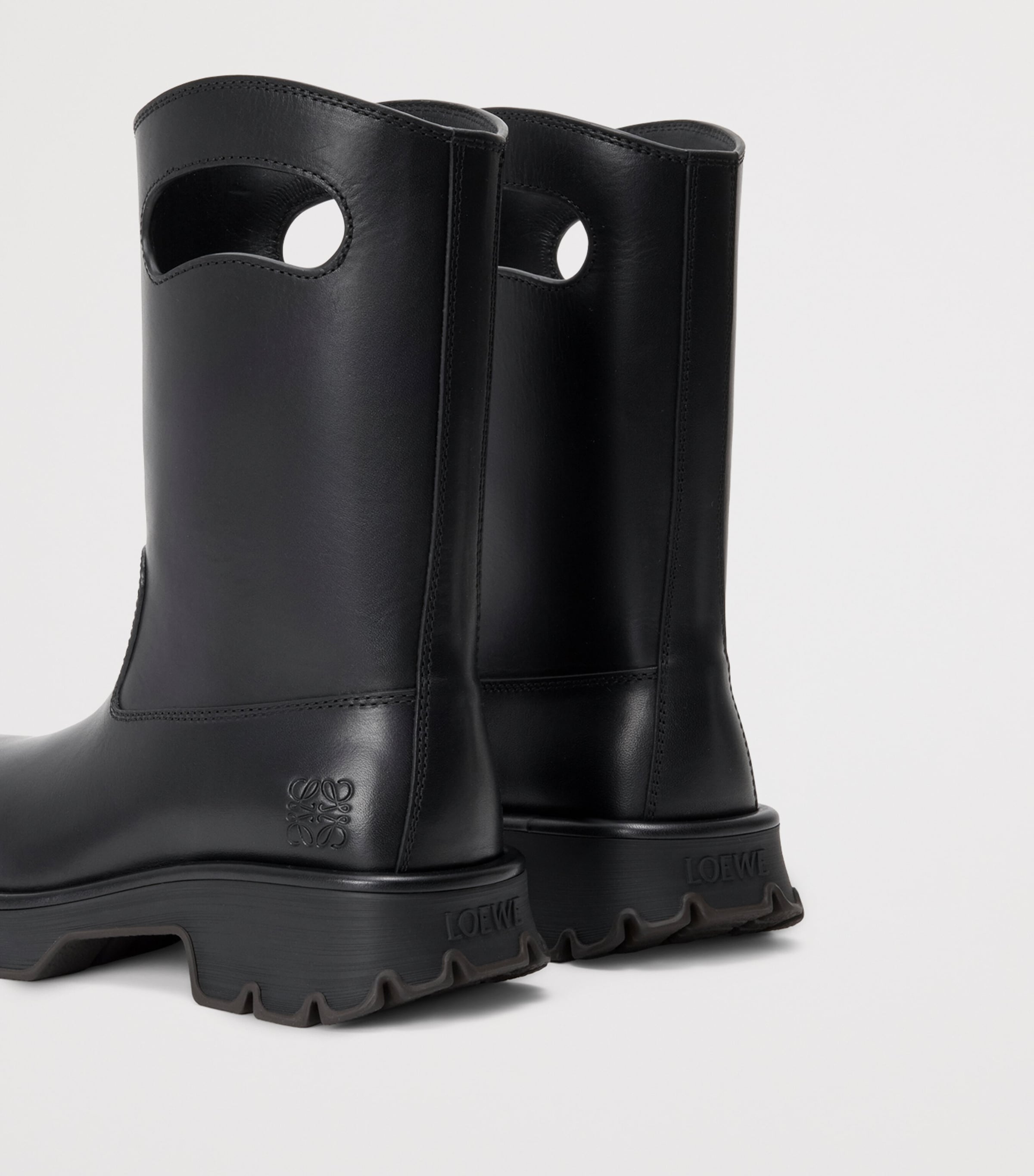 Calfskin Bobby Handle Boots 45 BLACK Image 5