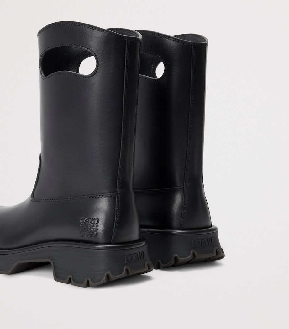 Calfskin Bobby Handle Boots 45 BLACK Image 5