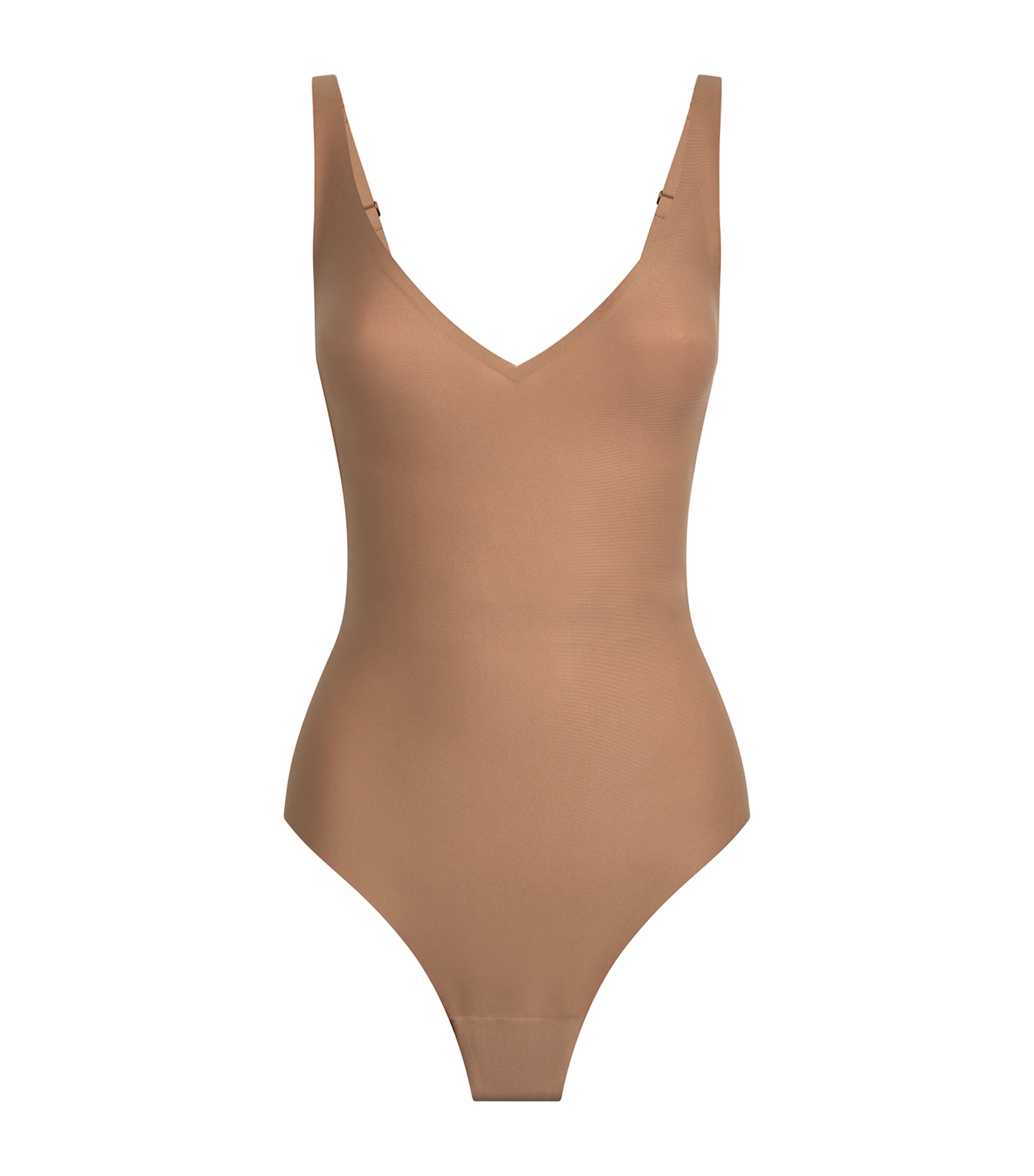 Skims Plunge Bodysuit In Sand