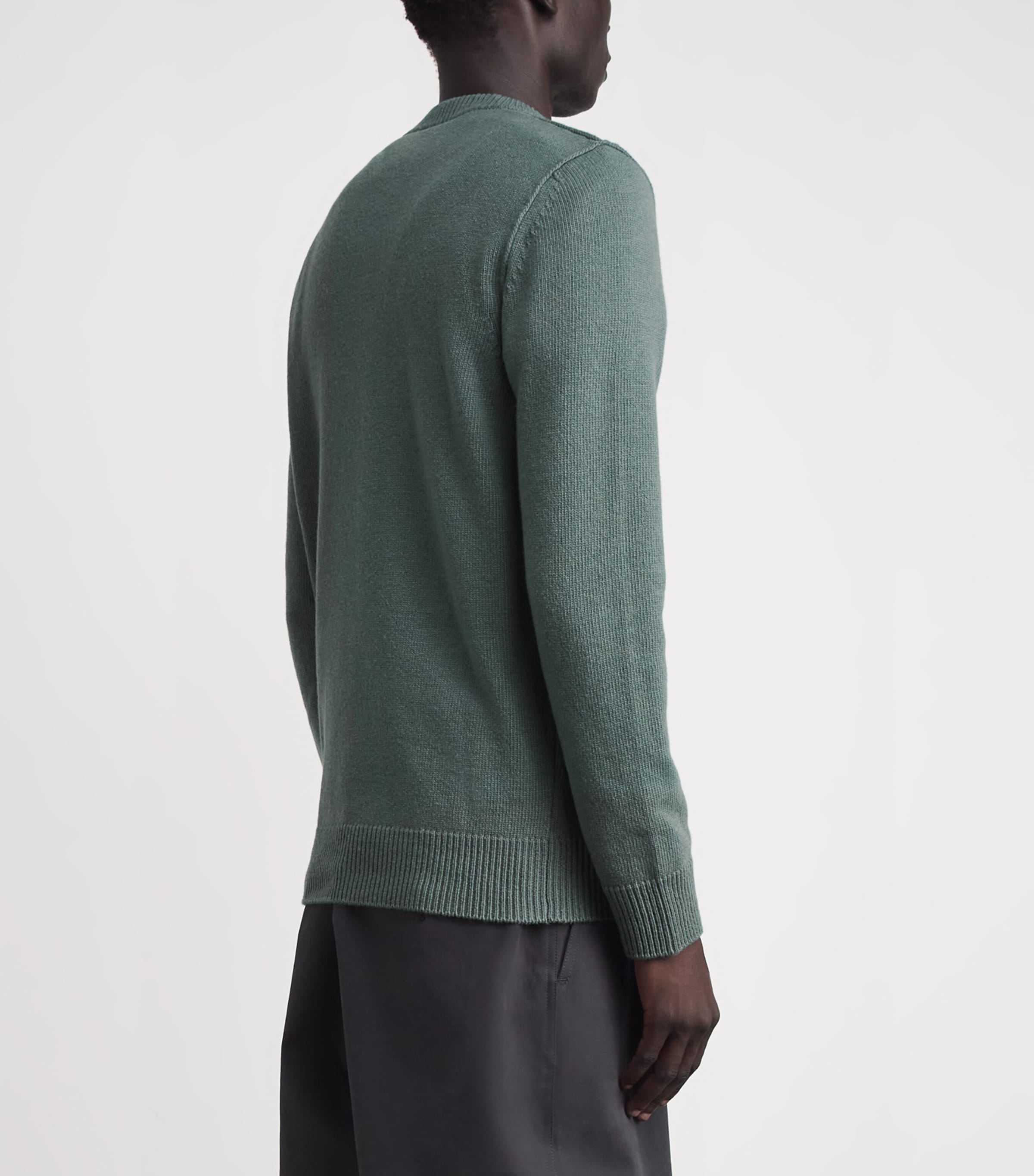 Stone Island Mens Virgin Wool-Blend Compass Sweater Image 5