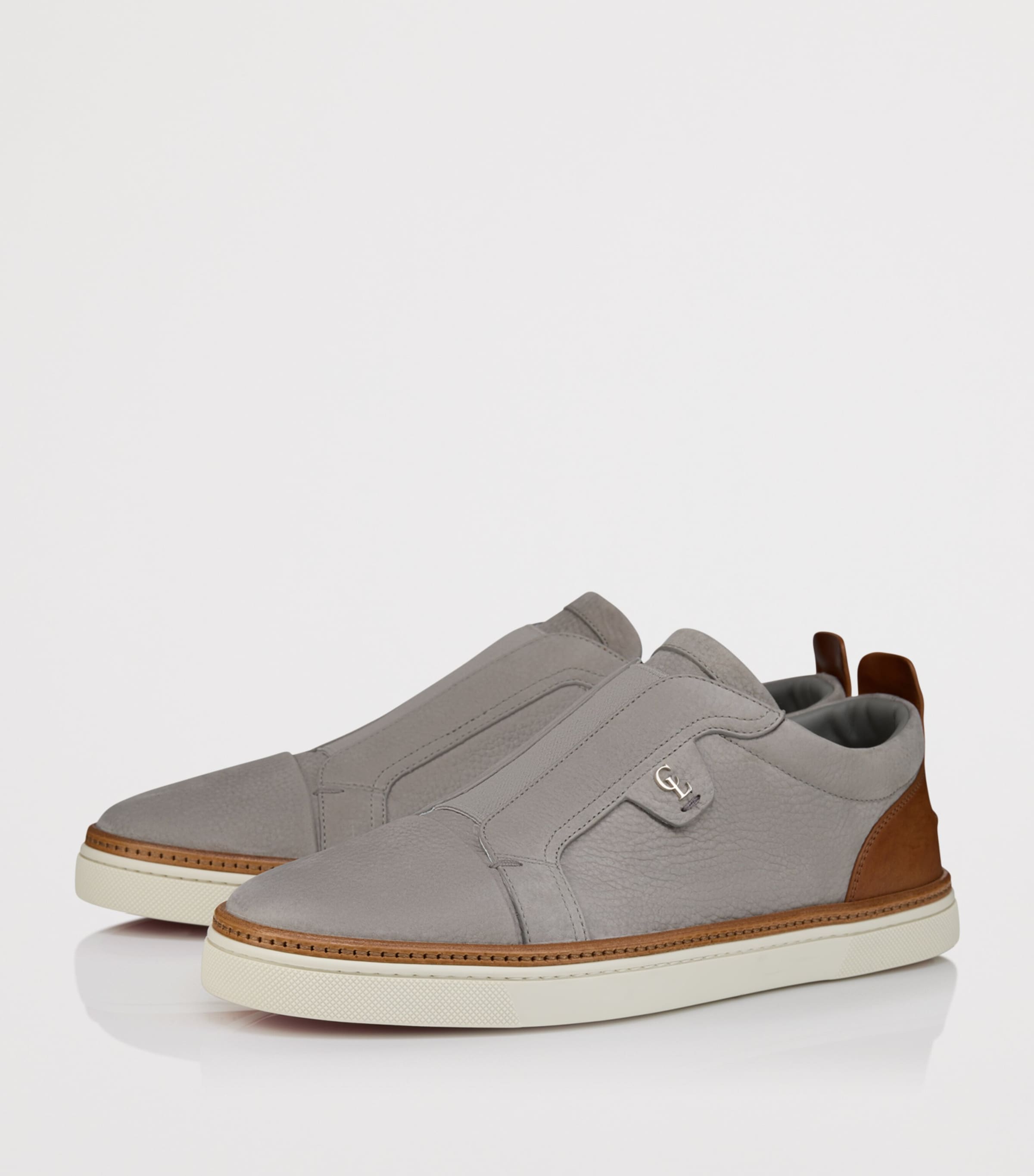 Christian Louboutin Marcontonio Leather Slip-On Sneakers Image 3