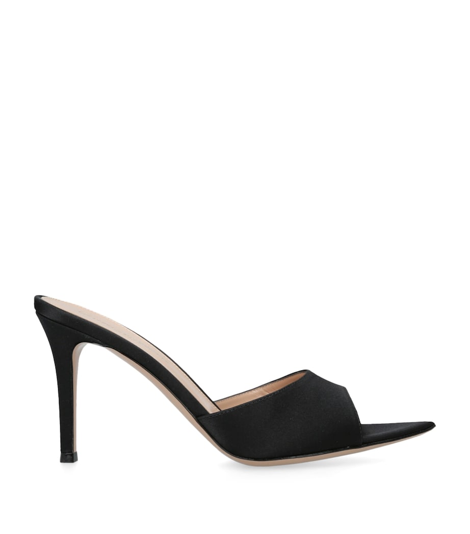 Satin Elle Mules 85 BLACK Image 1
