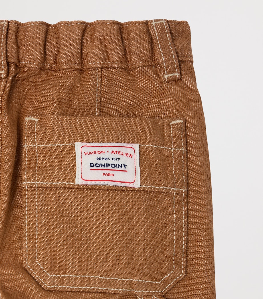 Bonpoint Logo Jeans (6-18 Months) Praline Image 4