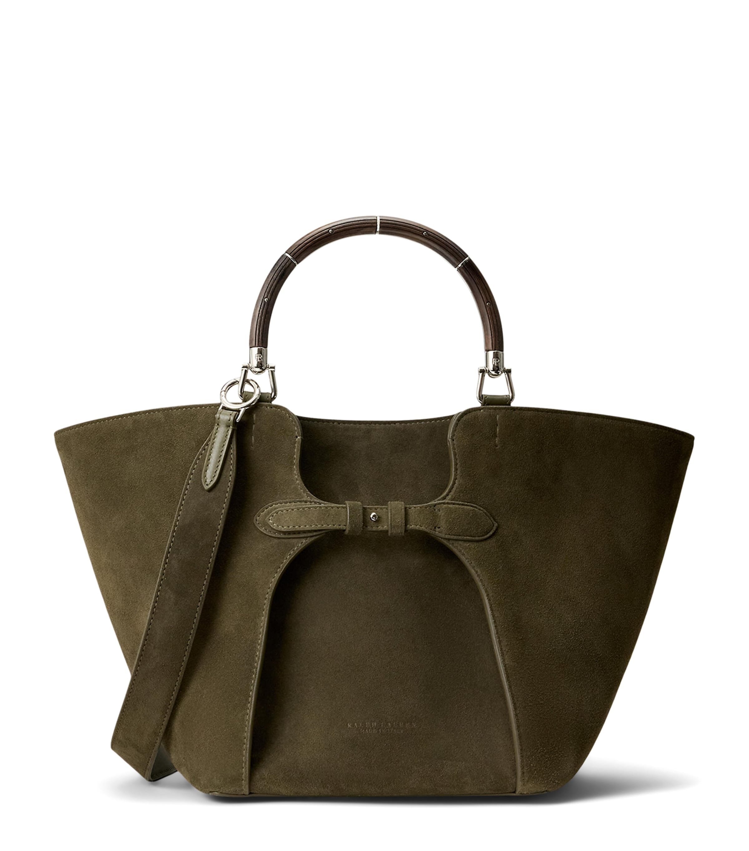 Ralph Lauren Collection Suede Ralph Tote Bag Dark Taupe Image 1