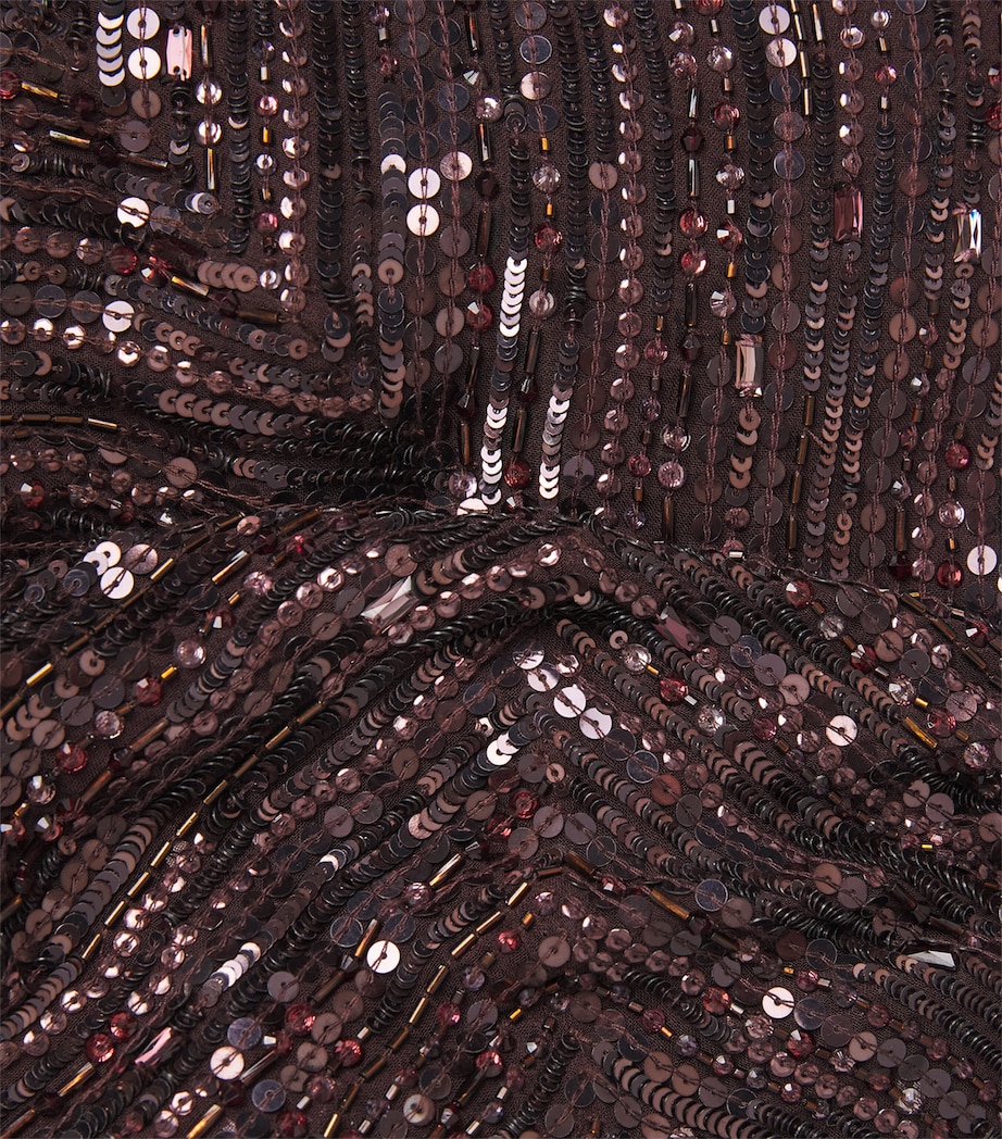 Jenny Packham Womens Sequin Sakari Gown Cacao Image 6