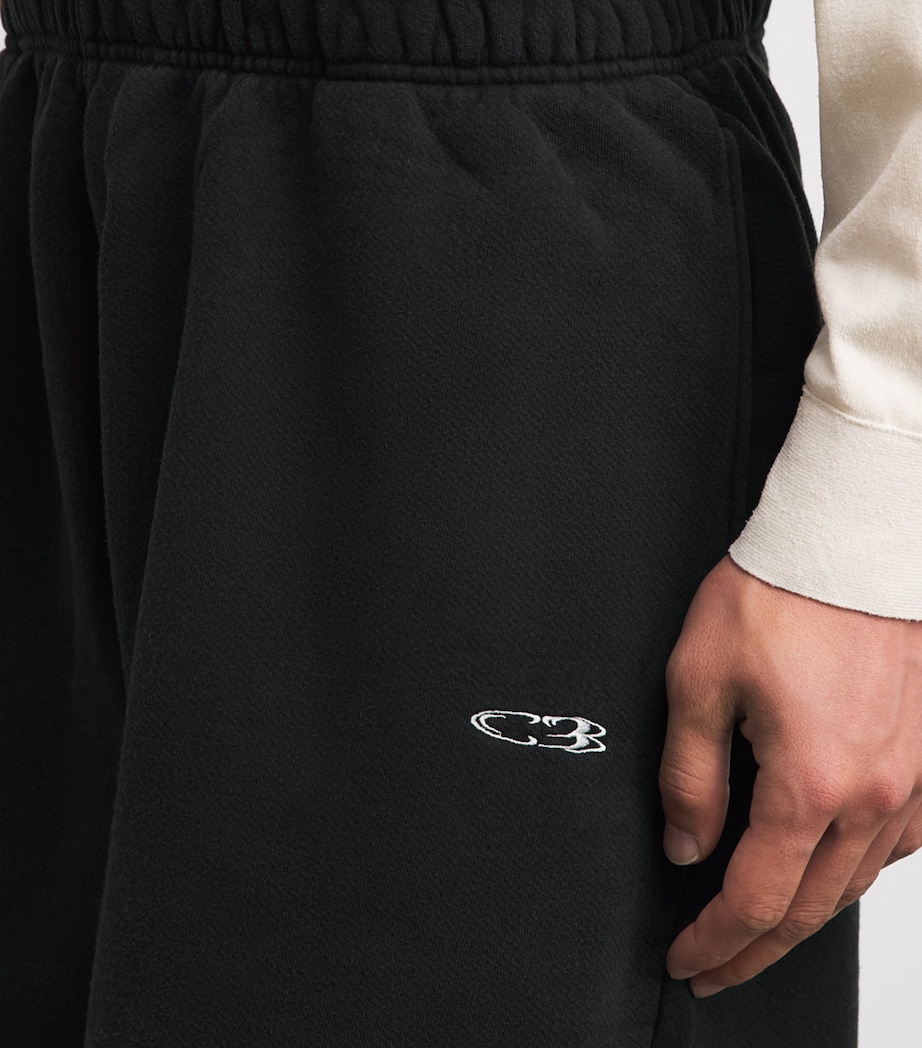 Cole Buxton Mens Cotton Jersey Sweatshorts Vintage Black Image 3