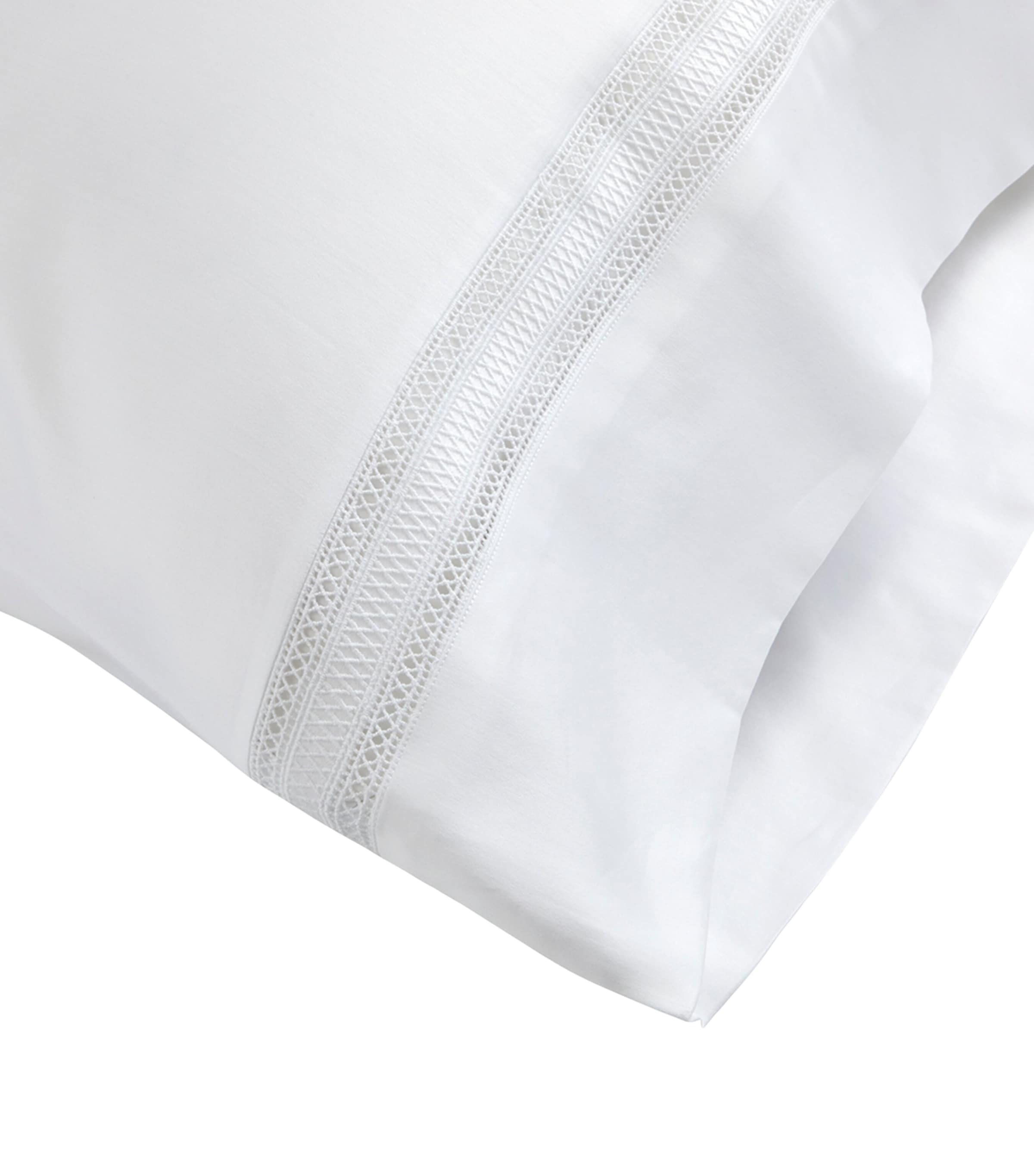 Ralph Lauren Home Cotton Sateen Alistair Square Pillowcase (65cm x 65cm) White Image 2