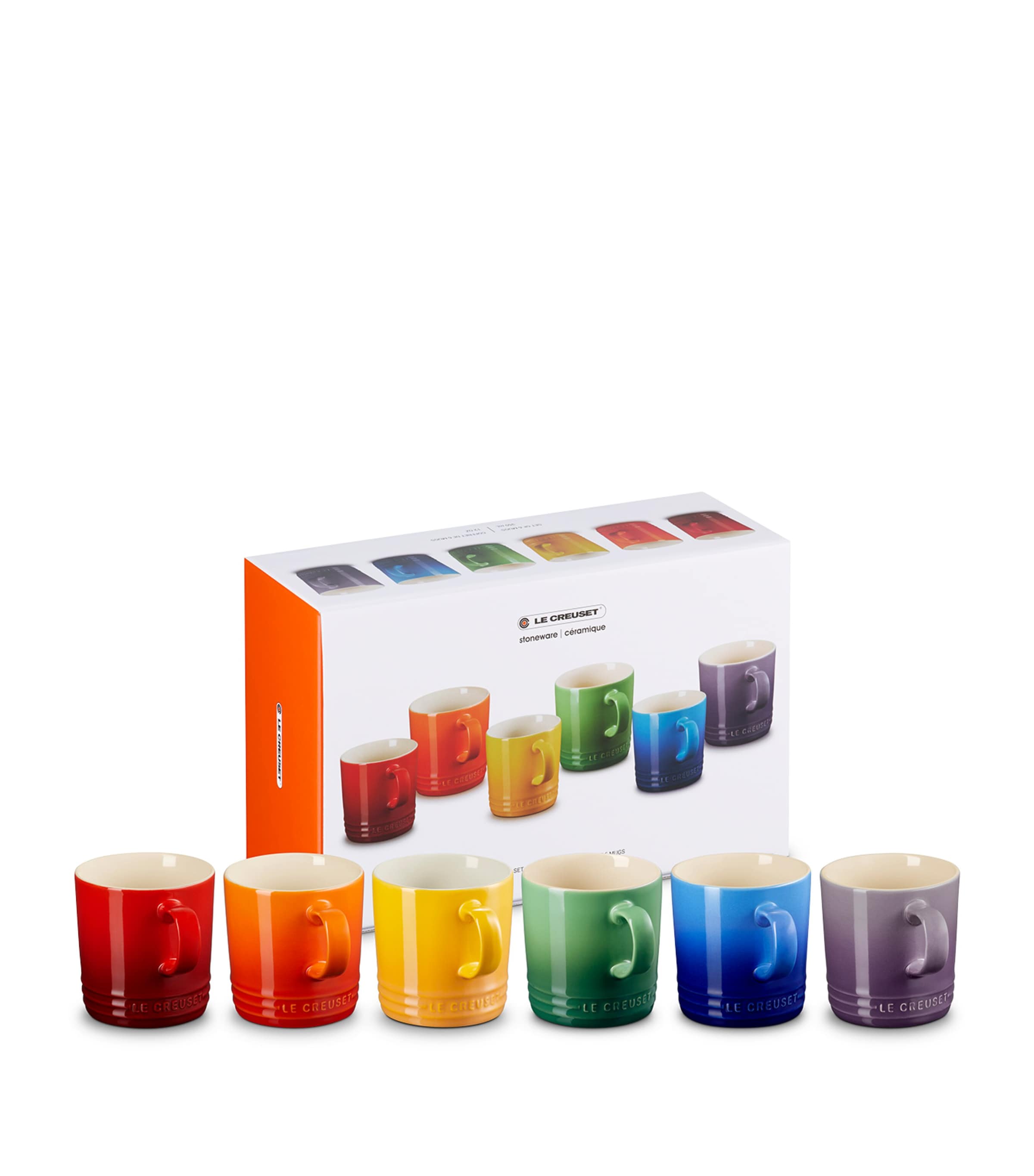 Le Creuset Stoneware Rainbow Mugs (Set of 6) Image 1