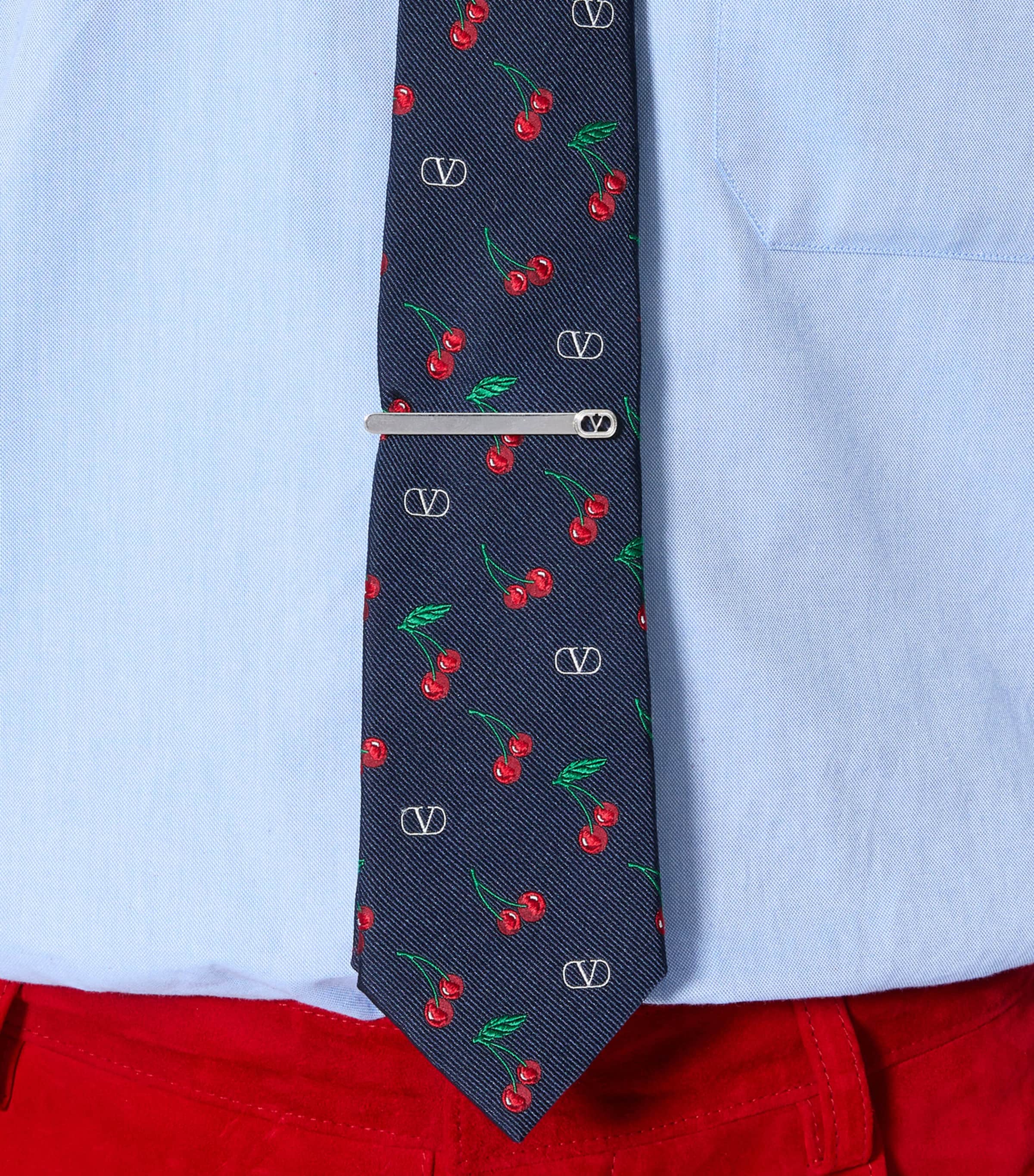 Valentino Garavani Ovalette VLogo Tie Clip Image 2