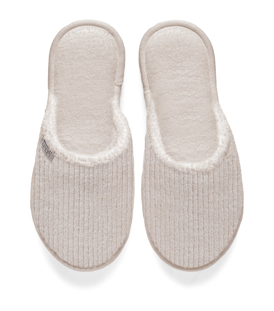 Hamam Organic Cotton Raya Slippers (Size 36-37) Bone Image 1