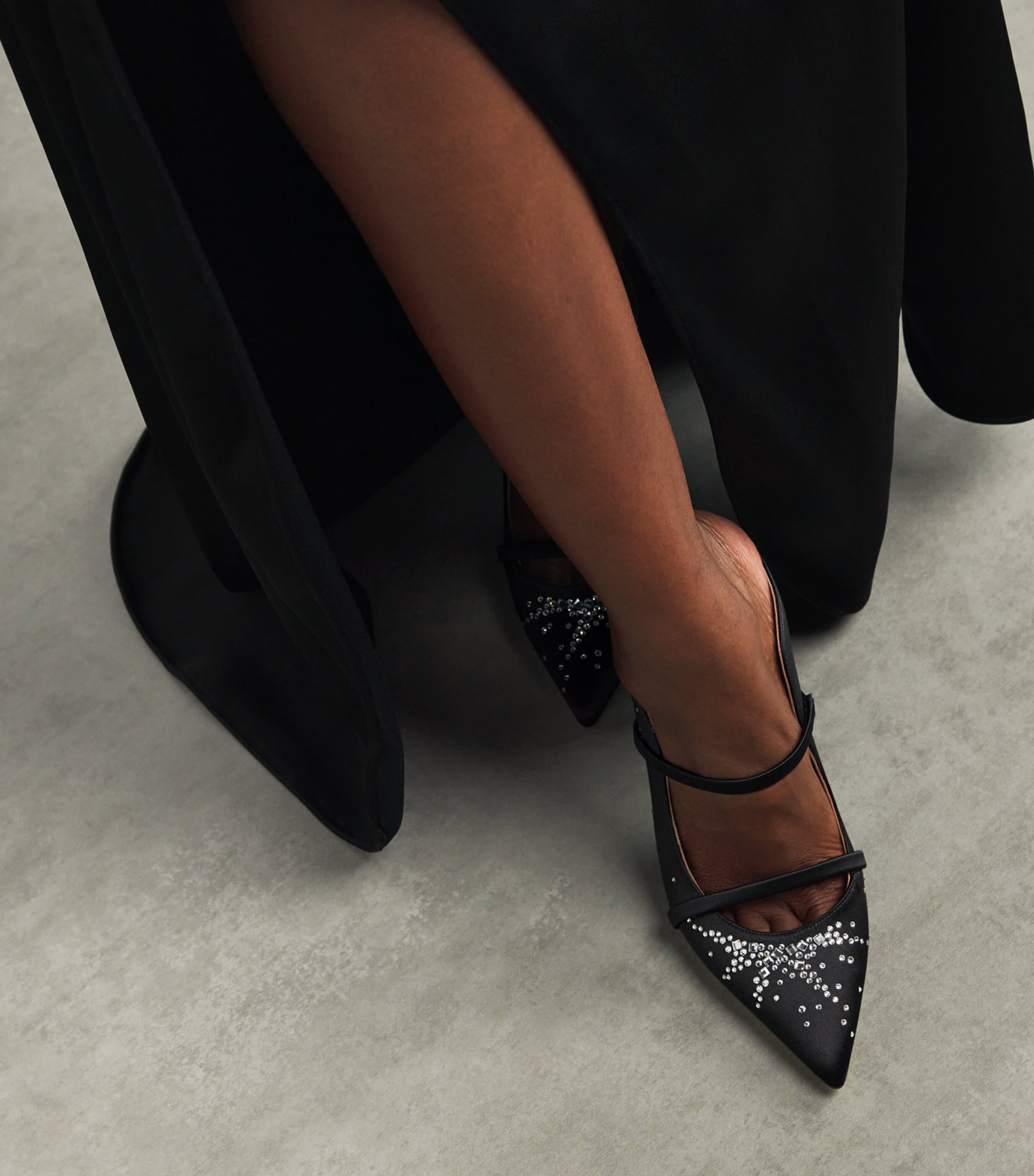 Crystal-Embellished Maureen Mules 100 BLACK Image 2