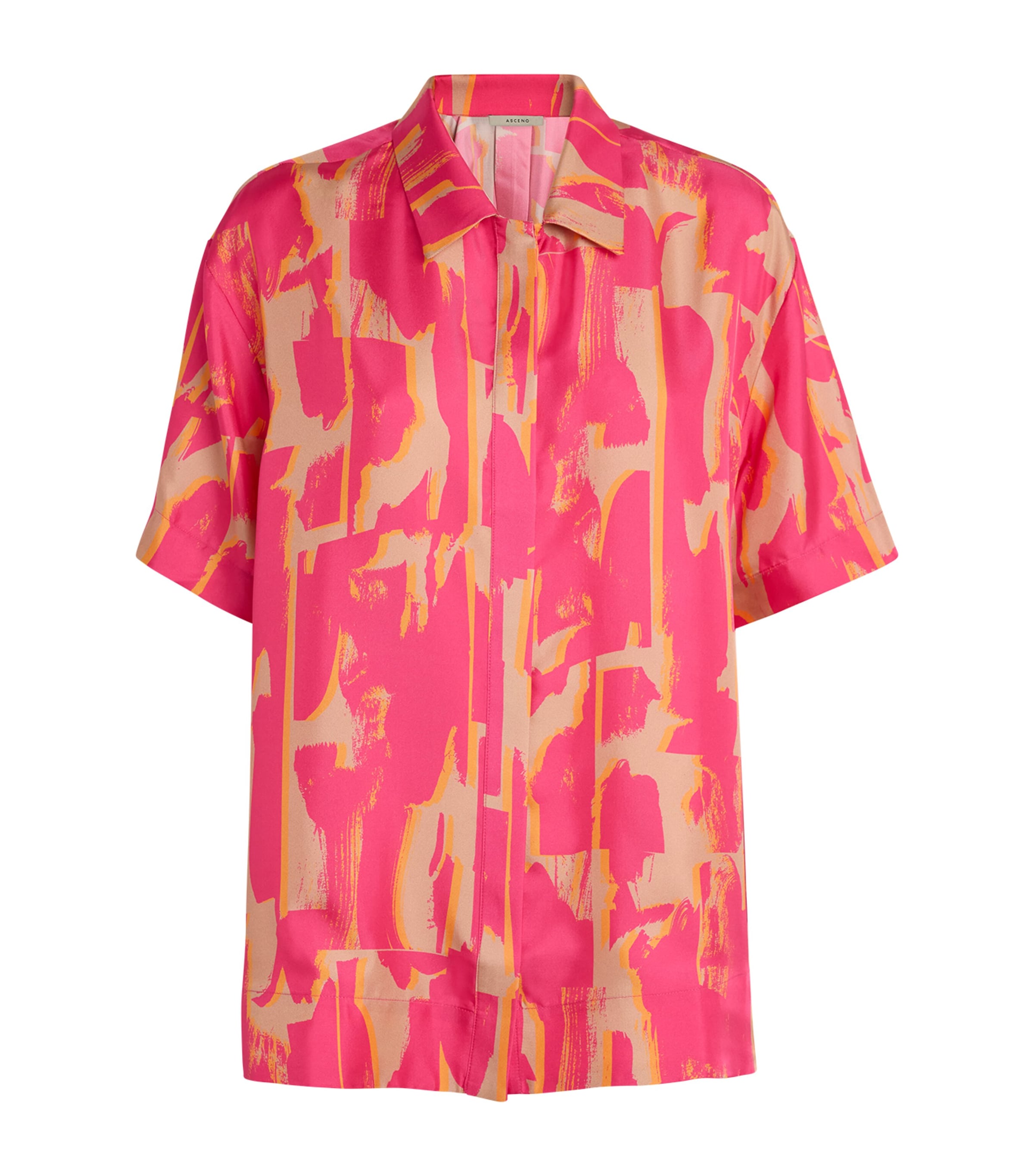 ASCENO SILK MONTAUK PYJAMA SHIRT 