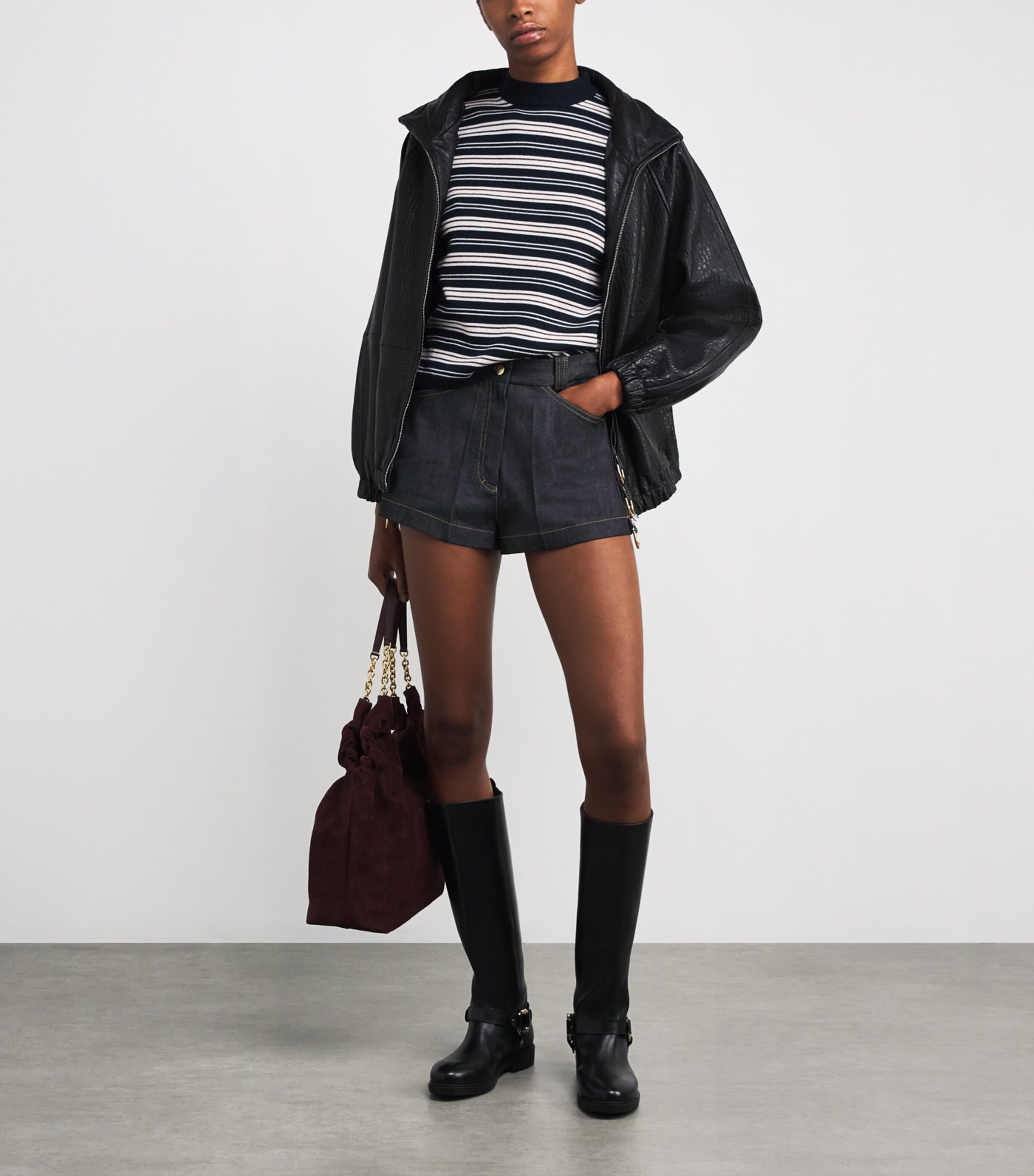 Denim Shorts DEEP BLUE Image 2