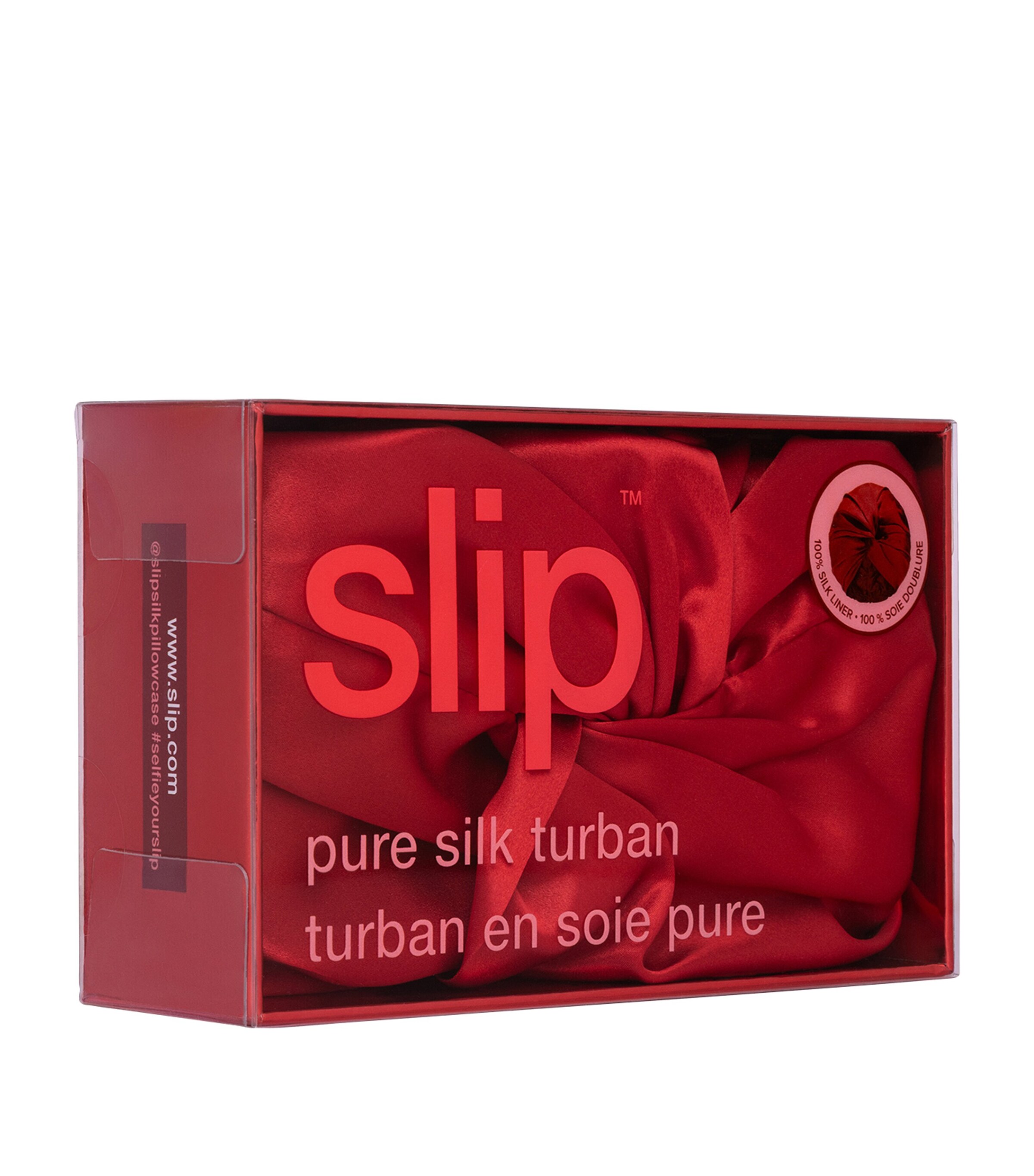 Slip Pure Silk Turban Scarlet Image 5