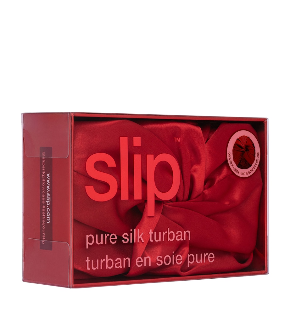 Slip Pure Silk Turban Scarlet Image 5