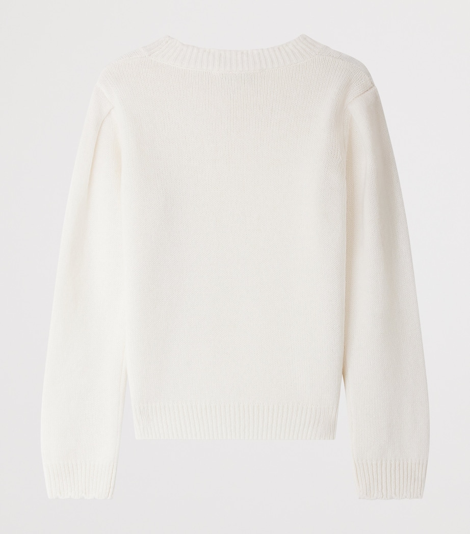 Cashmere Embellished Sweater (10-14 Years) UPB BLANC LAIT Image 2
