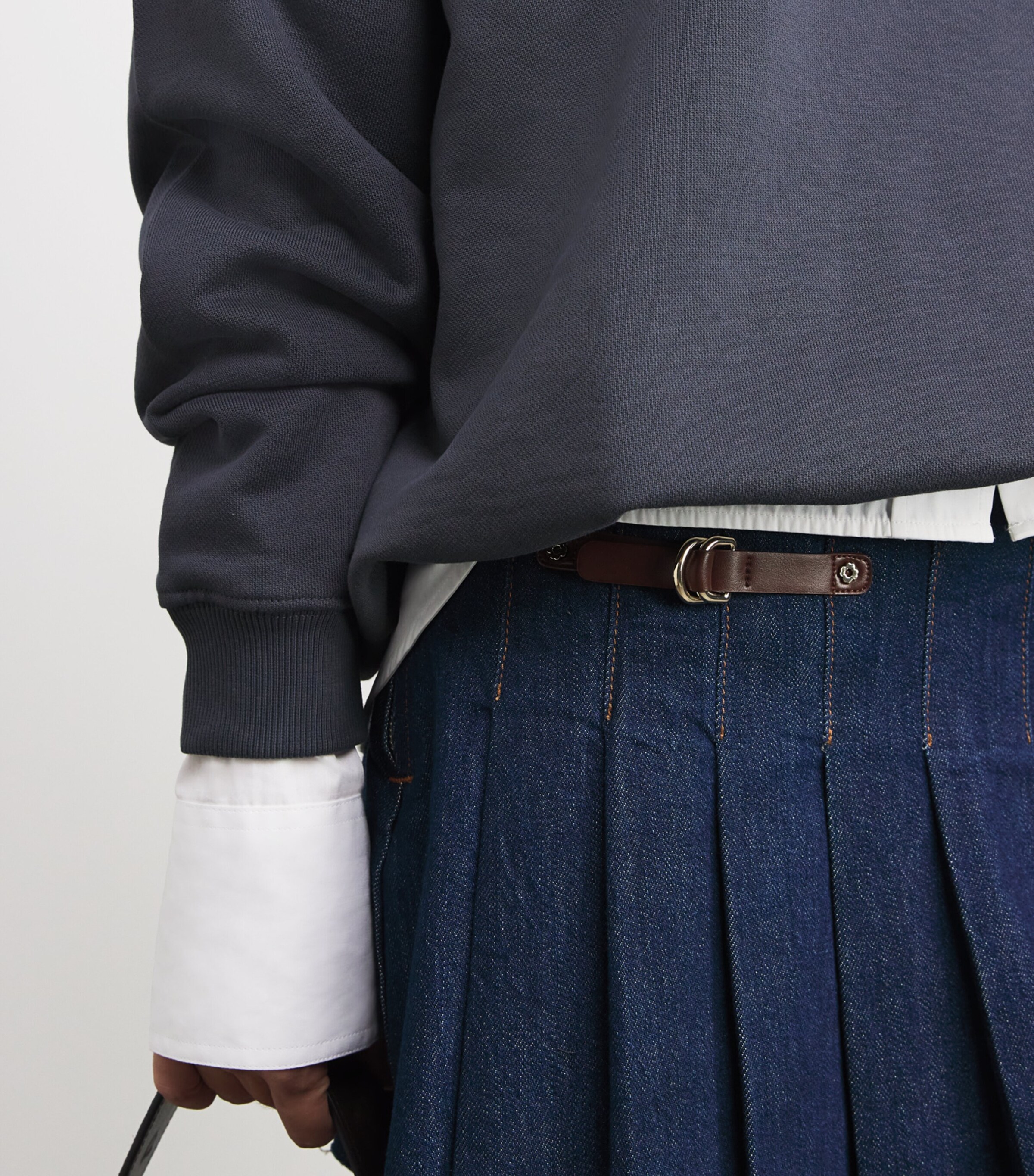 Adanola Womens Oversized Varsity Sweatshirt Midnight Blue Image 6