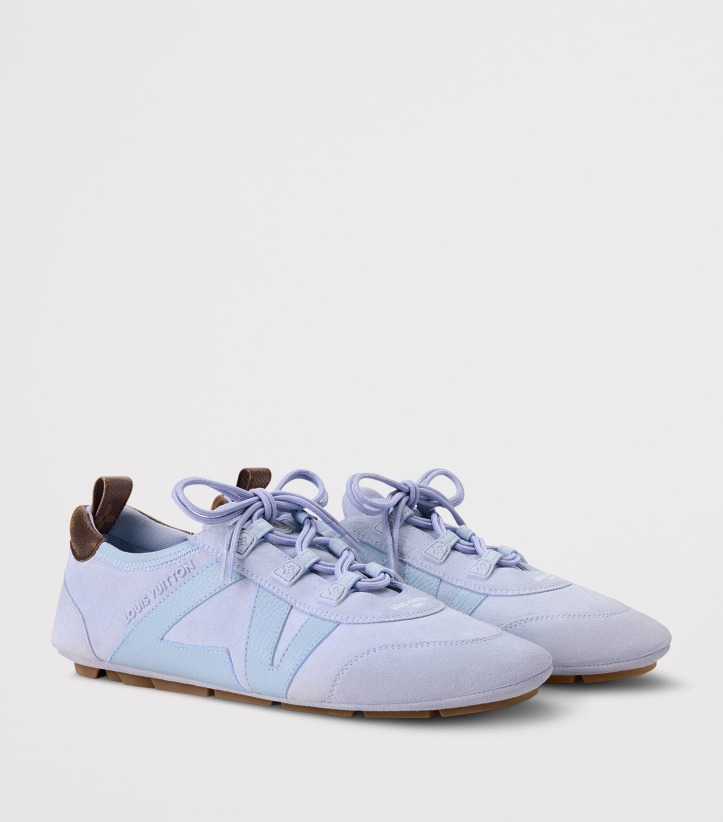 LOUIS VUITTON Suede LV Sneakerina Sneakers Lavender Image 2