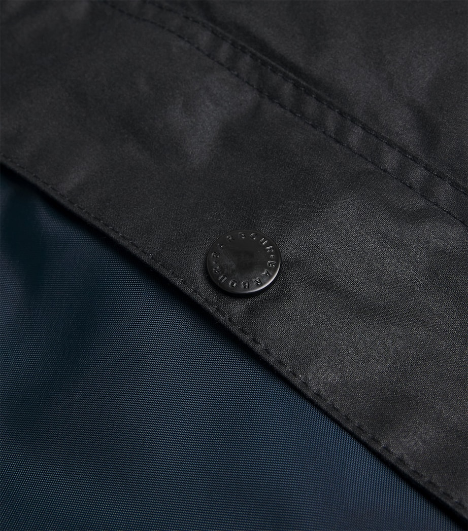 Barbour Mens Waxed Cotton Icons Spey Jacket Navy Image 6