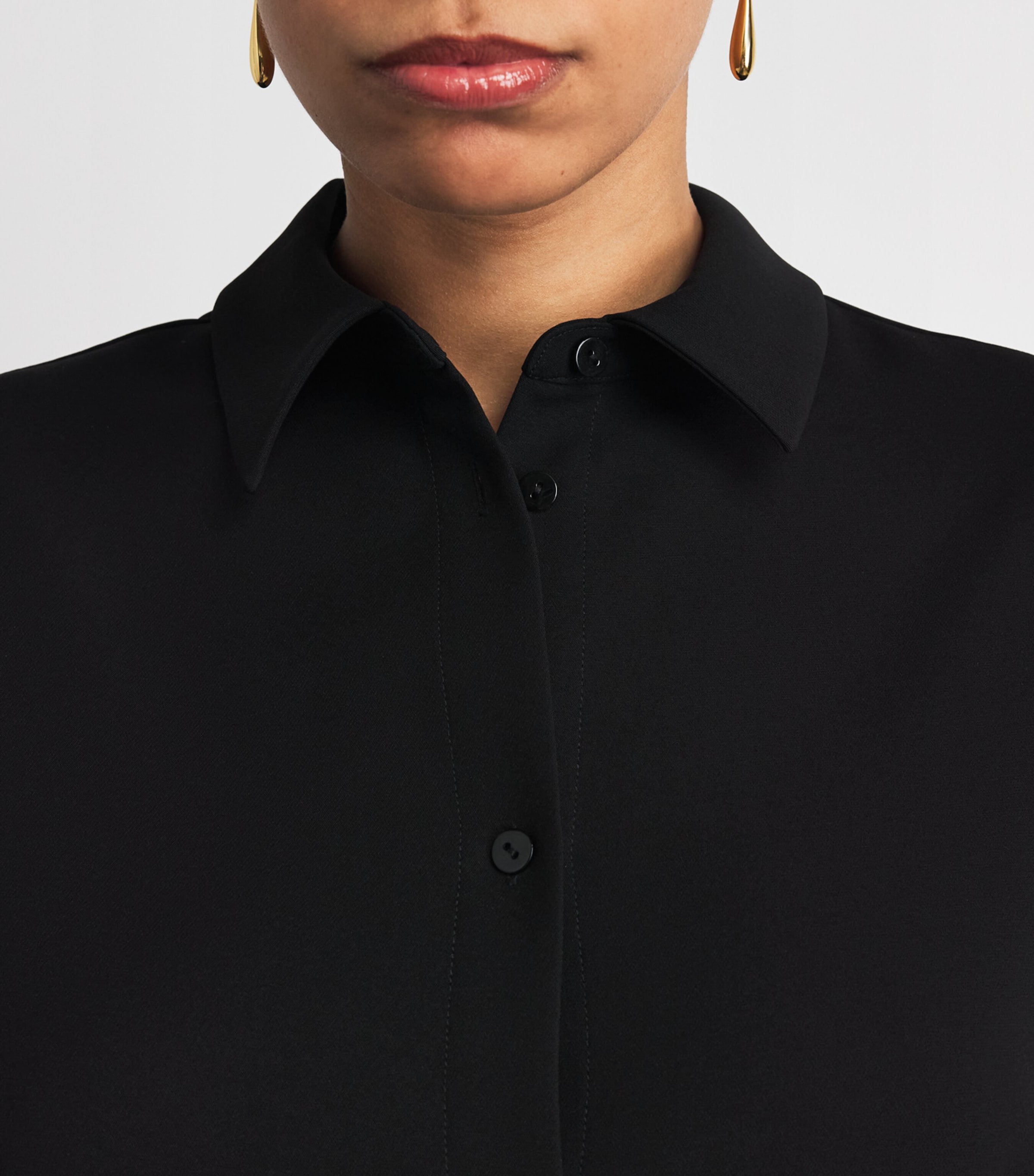 Almada Label Womens Nile Shirt Dress Black Image 3