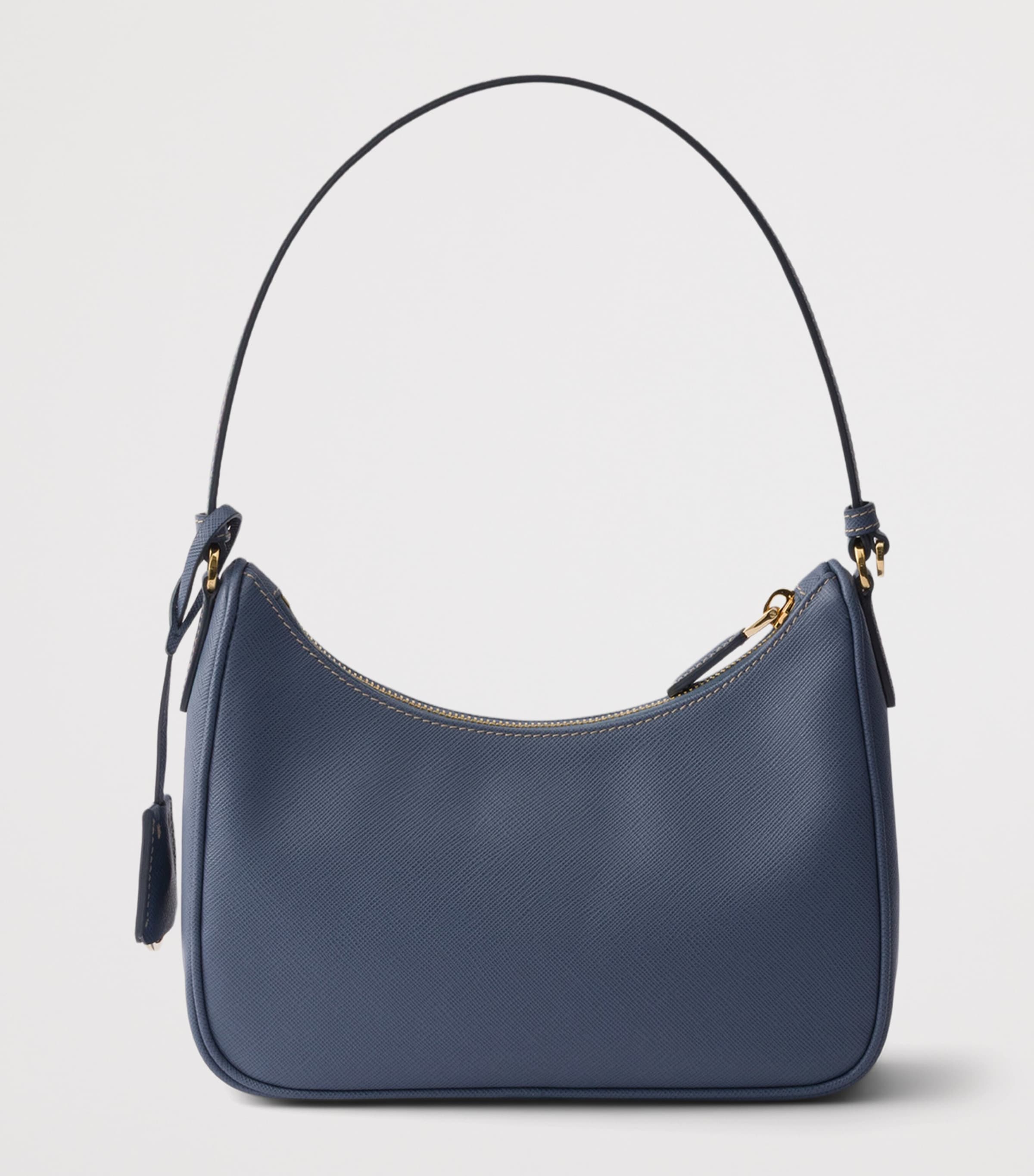Prada Mini Saffiano Leather Re-Edition 2005 Top-Handle Bag Blue Image 3