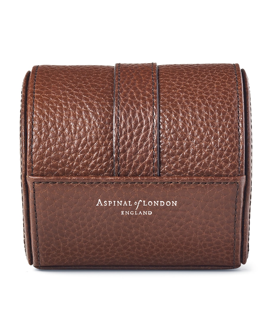 Leather Watch Roll TOBACCO Image 3