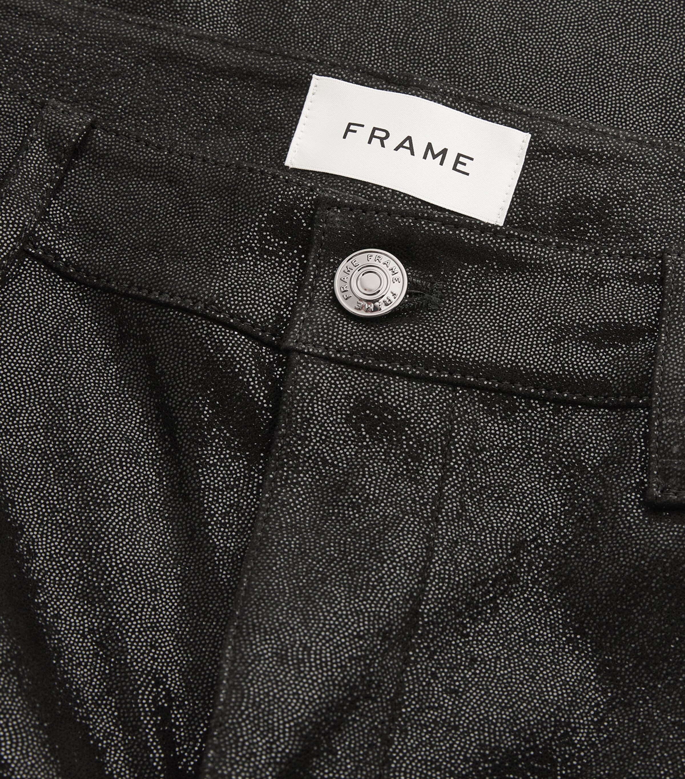 FRAME Womens Suede Le Crop Mini Boot Trousers Black Multi Image 5