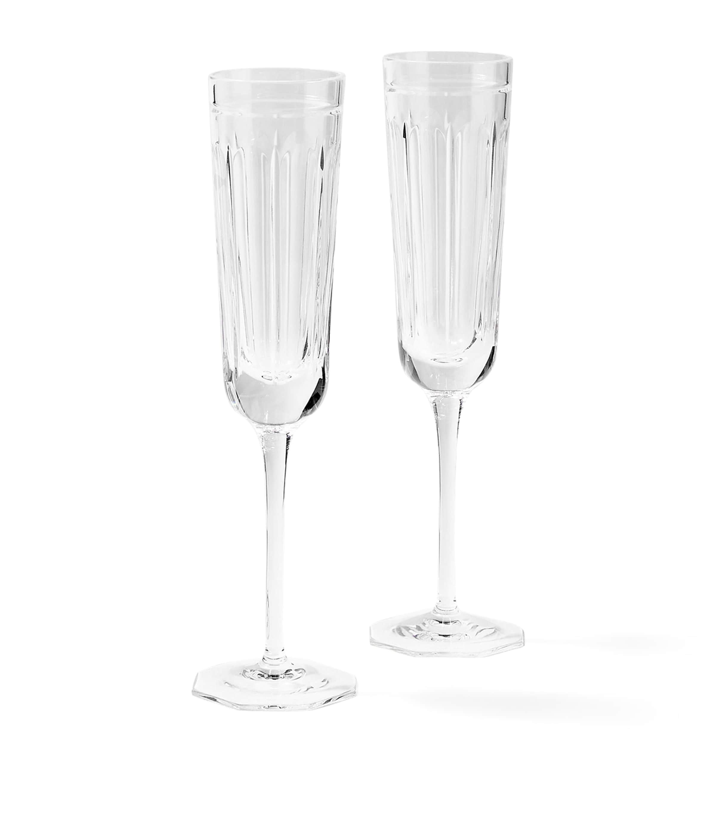 Shop Ralph Lauren Set Of 2 Coraline Champagne Flute In Clear