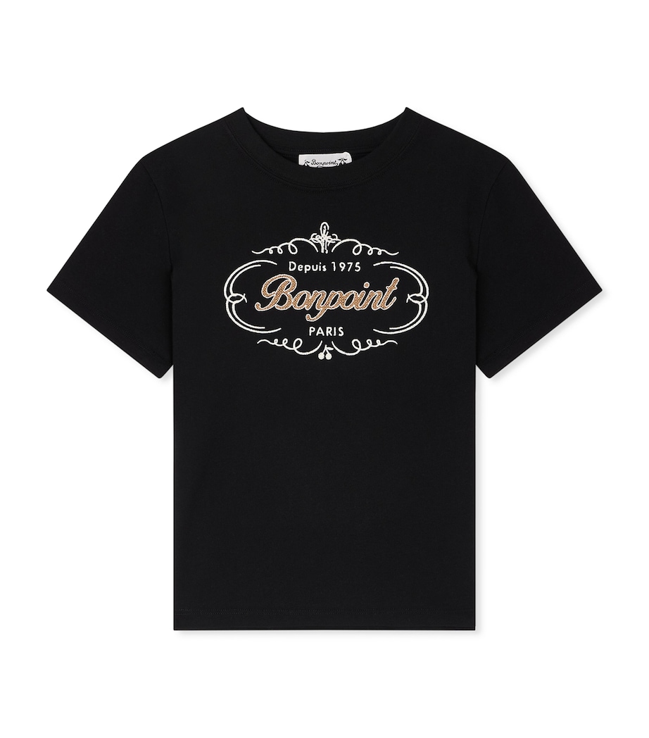 Cotton Thibald T-Shirt (10-14 Years) FAUX NOIR Image 1