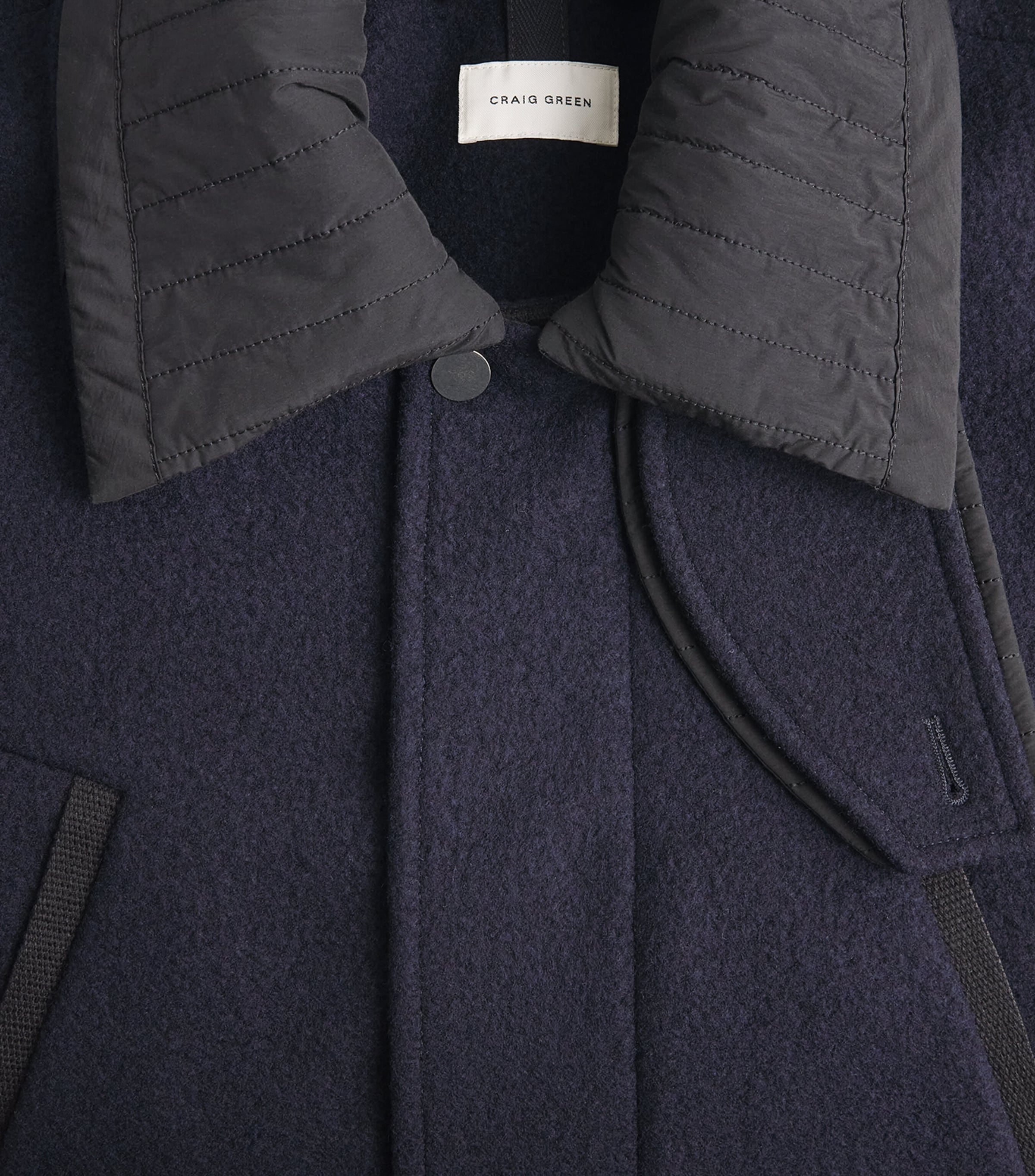 Craig Green Mens Wool Flight Jacket Navy Image 6