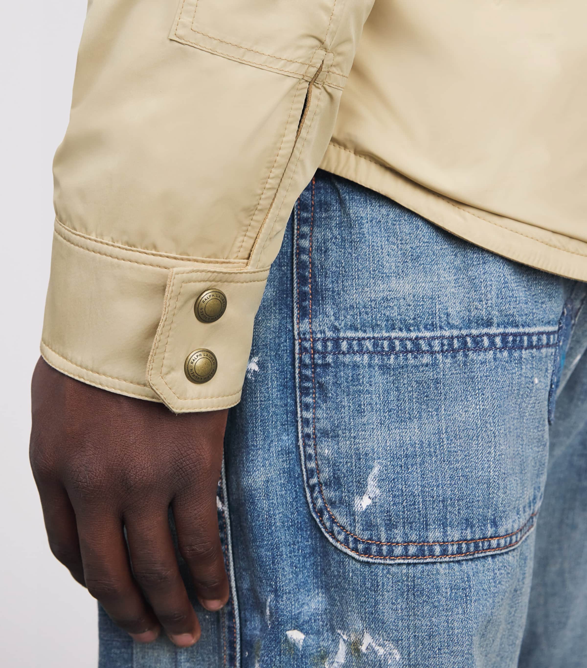 Suede Overshirt VINTG KHAKI/DUNE TAN Image 7