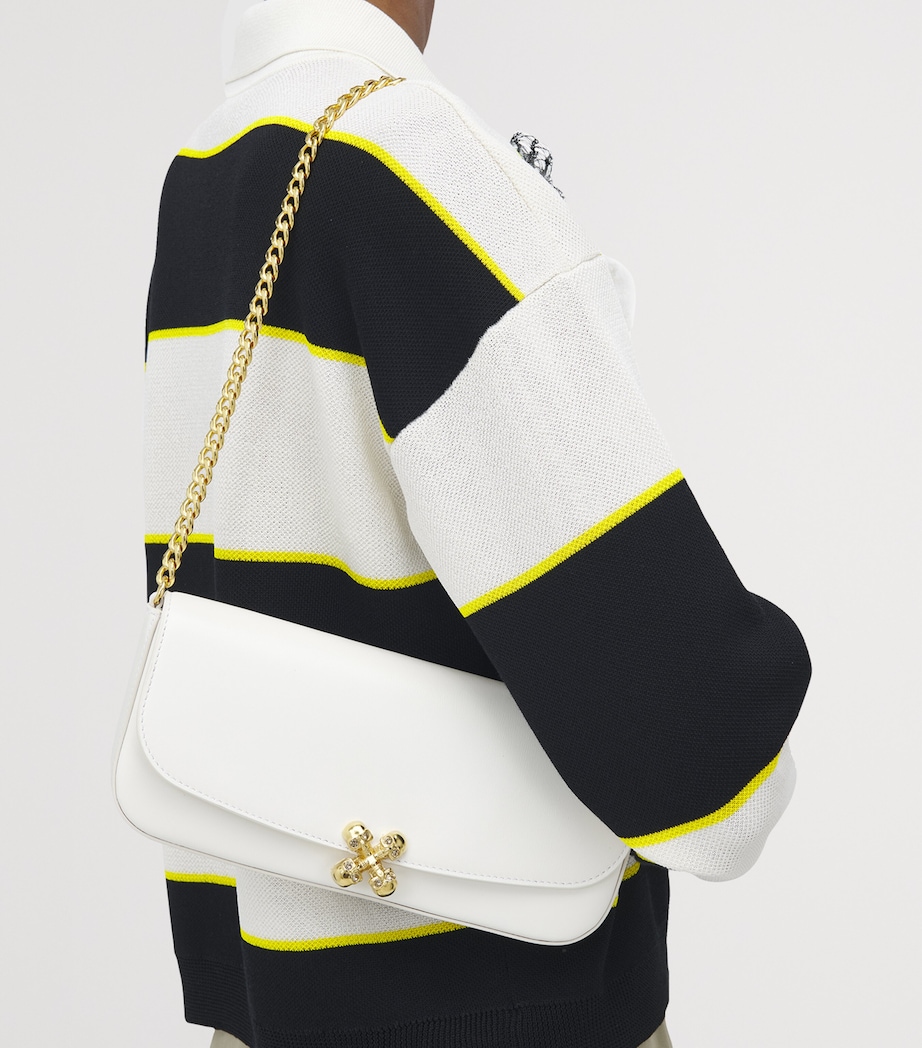 Leather Skull Flower Shoulder Bag 9112 Image 6